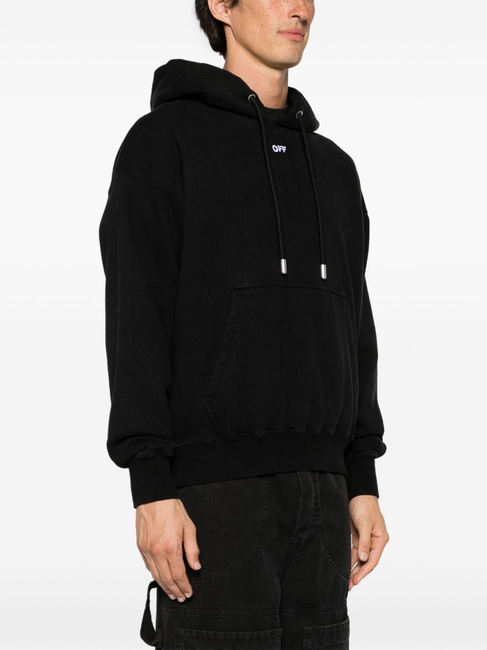 Arrows-embroidered cotton hoodie Product Image