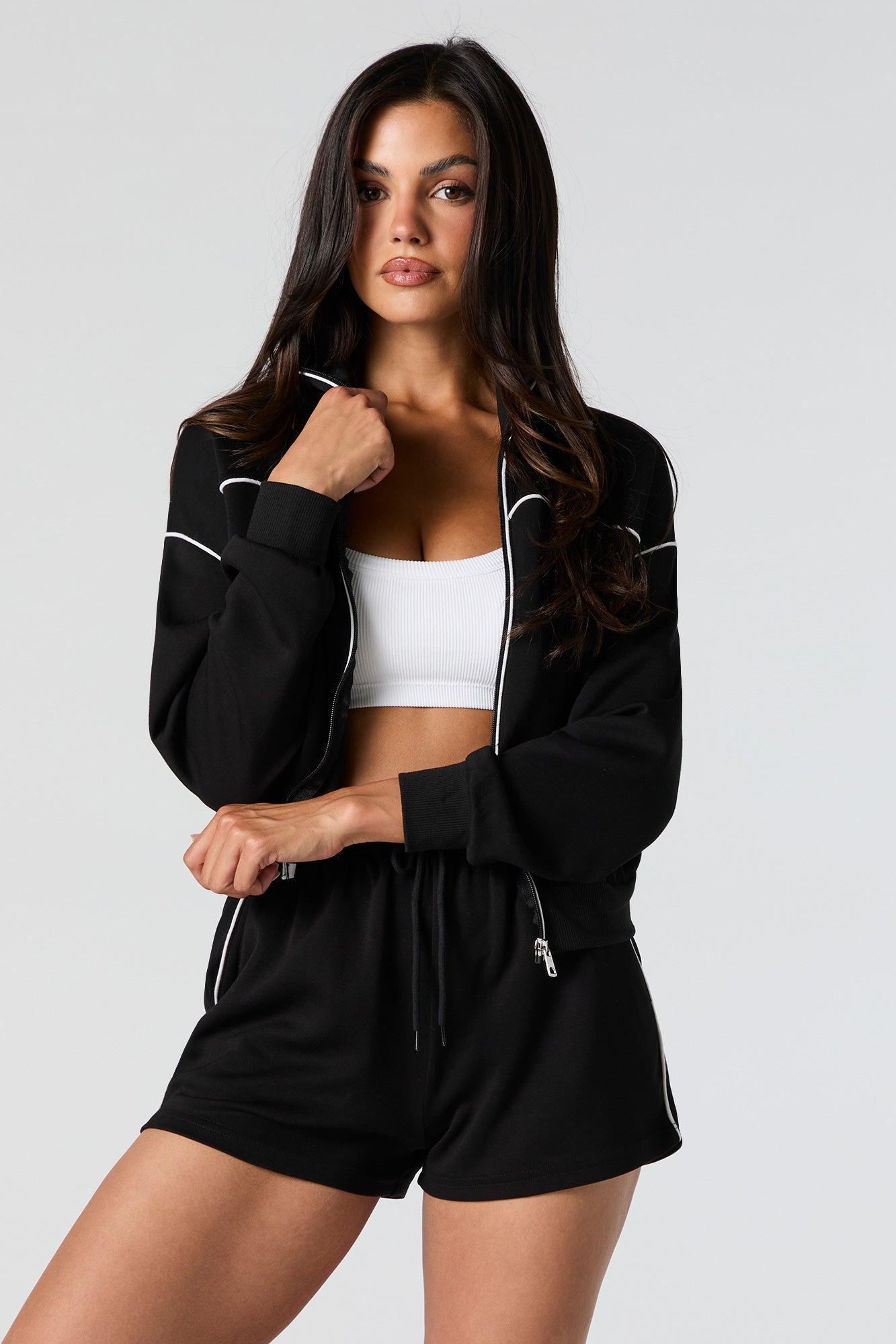Active Contrast Stitch Zip-Up Jacket Female Product Image
