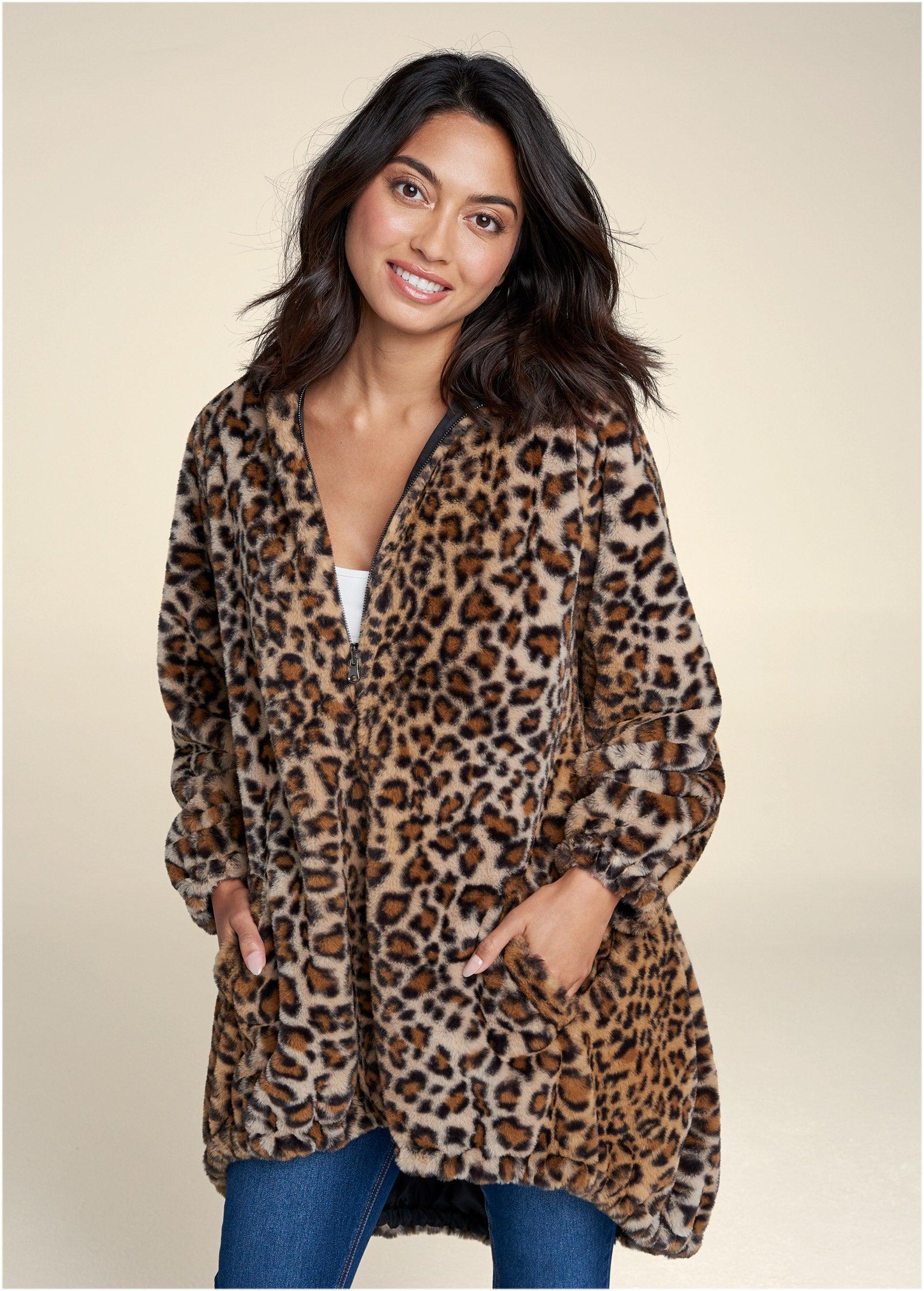 Reversible Faux-Fur Anorak - Black Multi Product Image