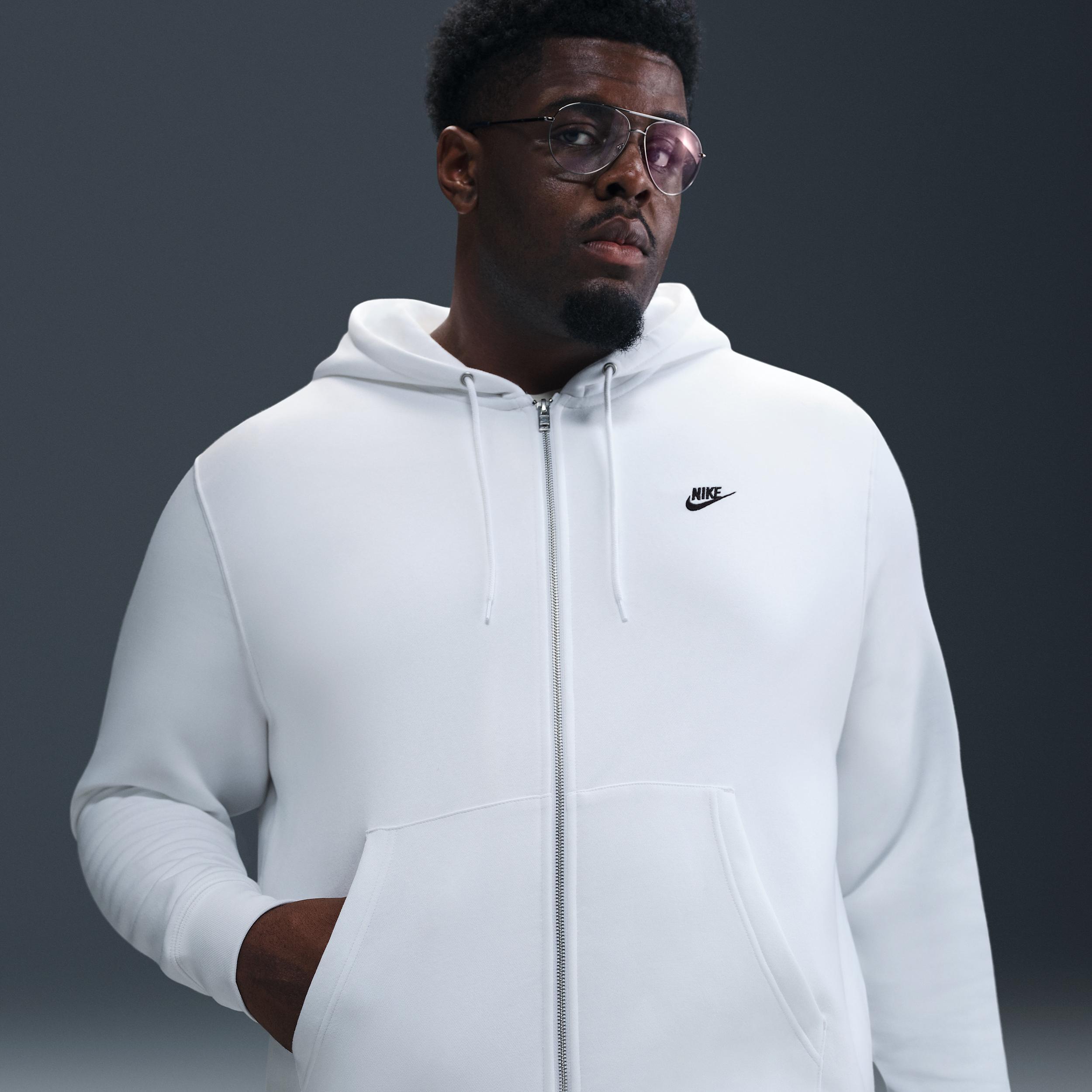 Nike Men's Club Full-Zip Fleece Hoodie Product Image