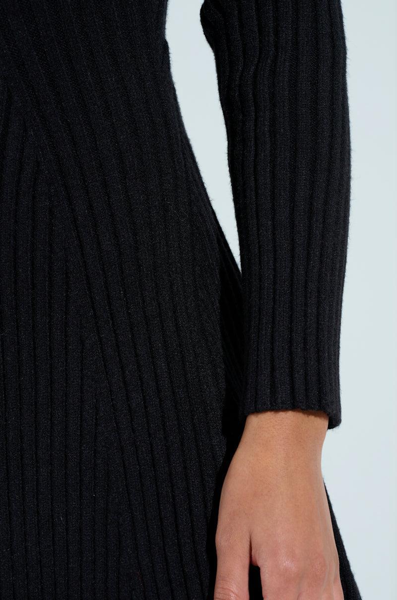 SLEEK AND CHIC KNIT MINI DRESS Product Image