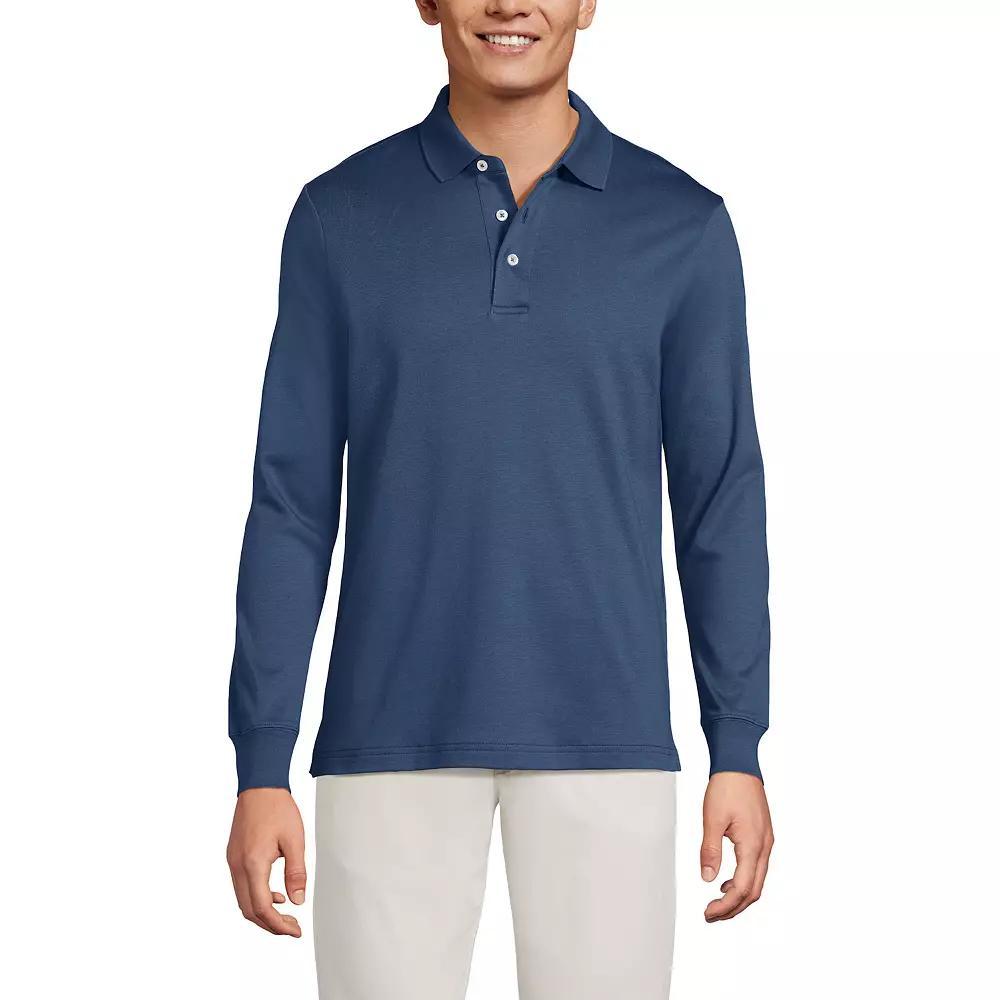 Men's Lands' End Soft Supima Polo, Size: Medium, Vintage Amber Product Image