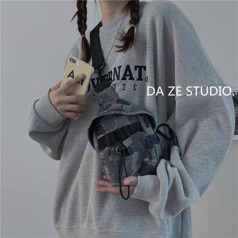 Plaid Drawstring Sling Bag Product Image