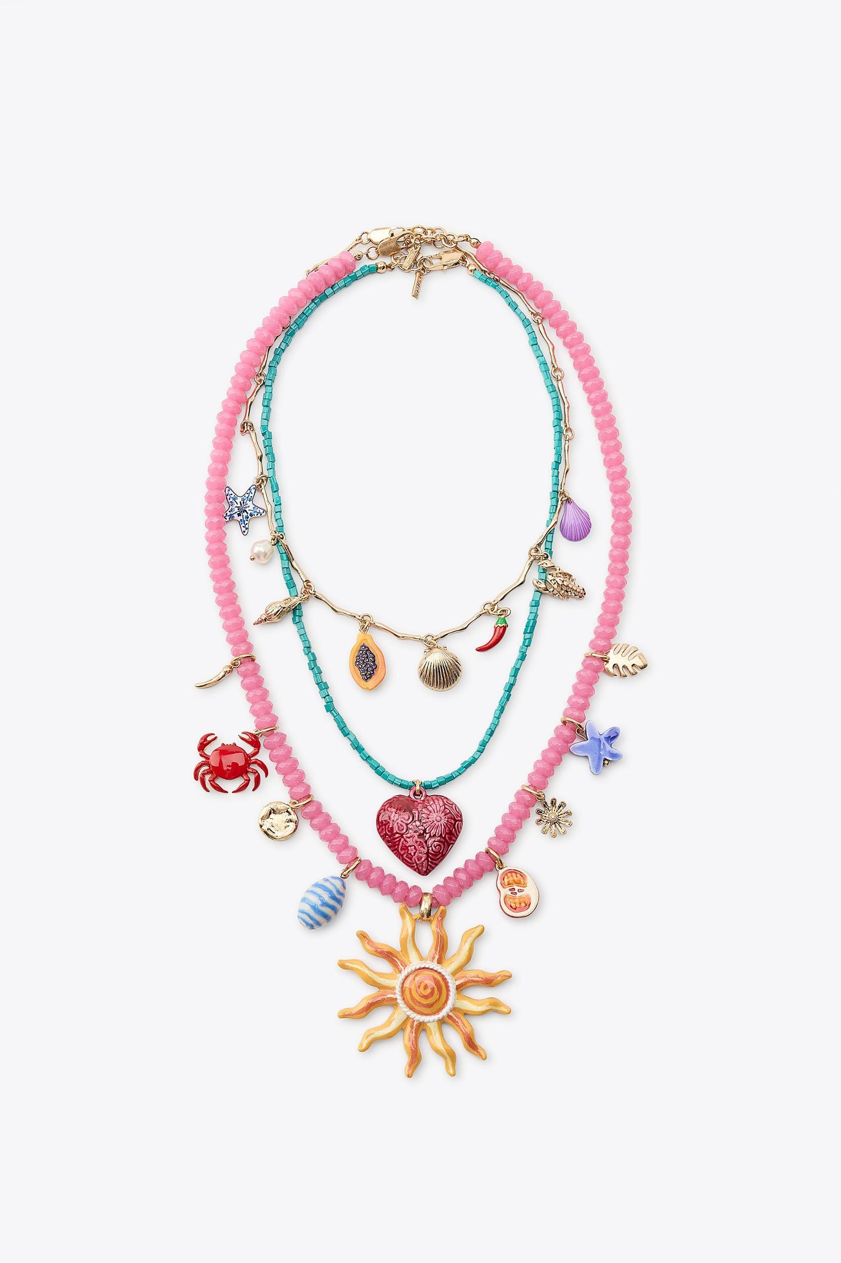 PACK OF CHARM AND BEADED NECKLACES Product Image