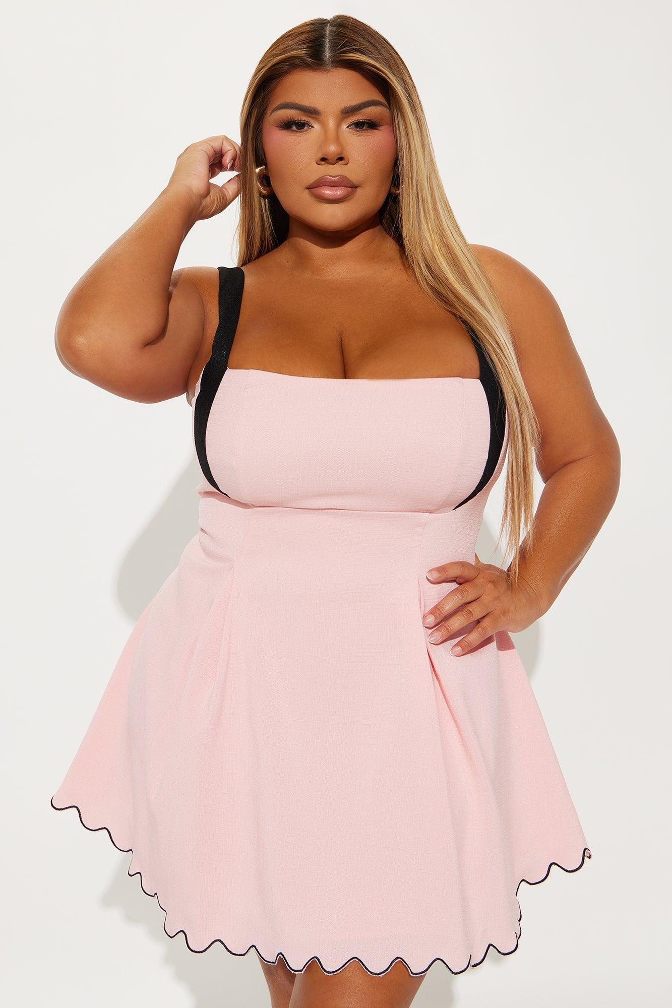 Iman Contrast Micro Mini Dress - Pink/combo Product Image