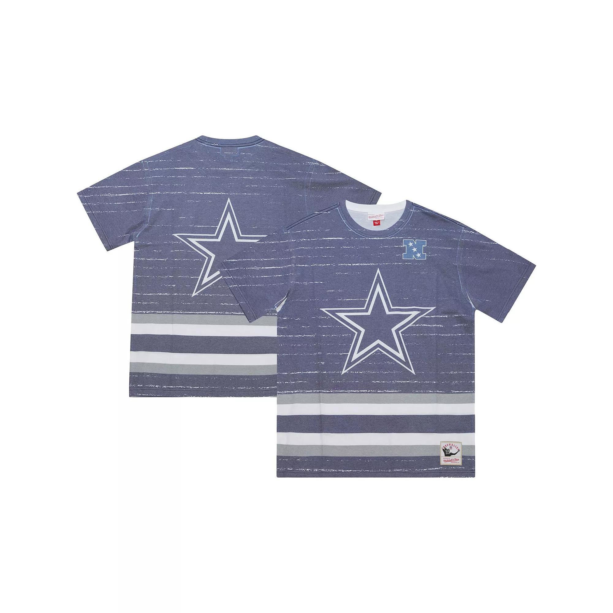 Men's Mitchell & Ness Navy Dallas Cowboys Jumbotron 3.0 T-Shirt, Size: Small, Blue Product Image