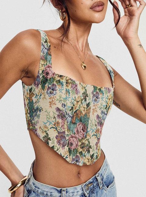 Tender Heart Corset Top Multi Product Image