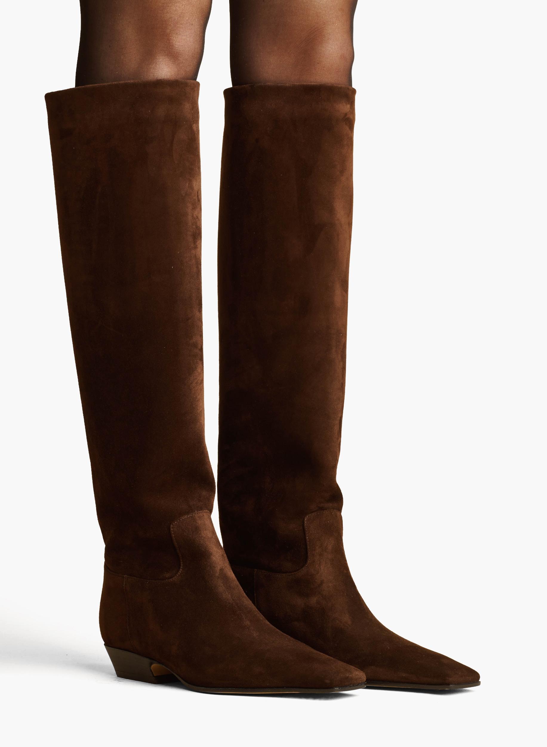 Marfa Knee-High Boot in Coffee Suede Product Image