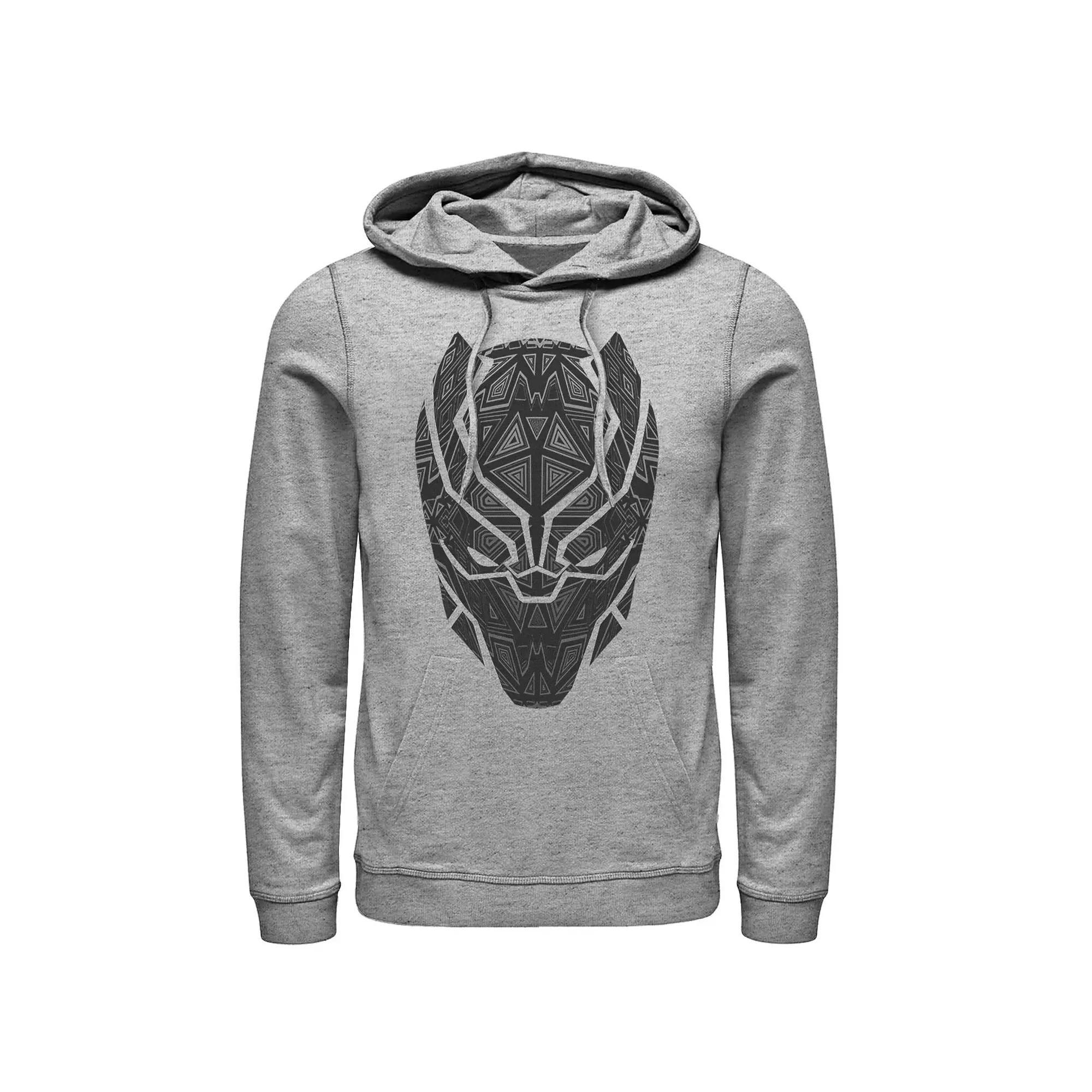Men's Marvel Black Panther Geometric Prism Mask Hoodie, Size: XL, Athletic Grey Product Image