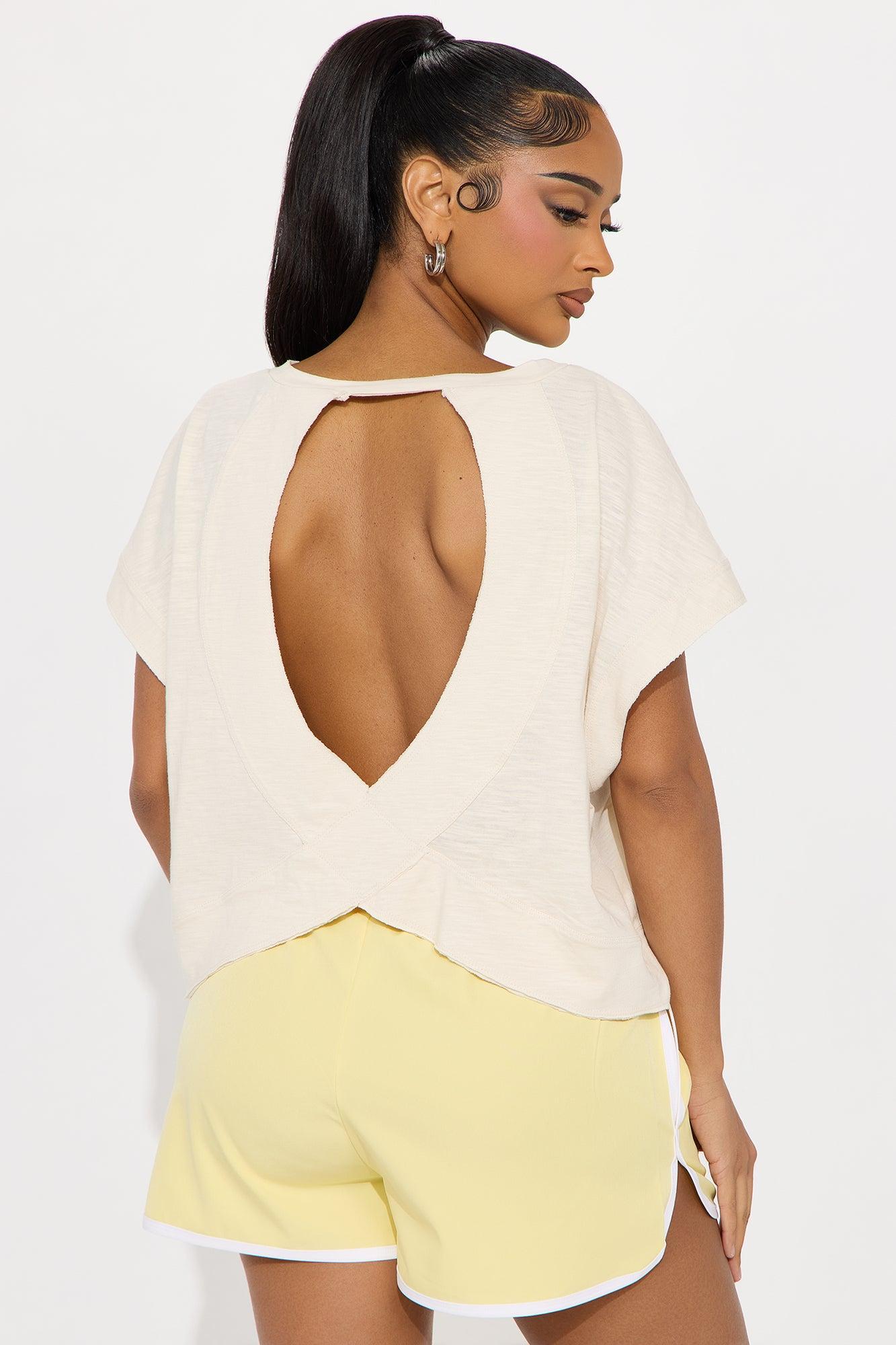 Everyday Active Slub Tee - Cream Product Image