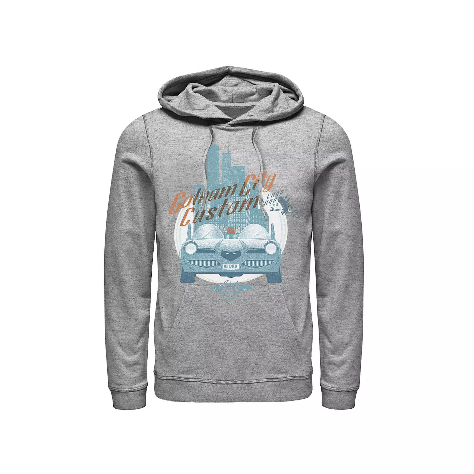 Mens Jurassic Park Orange Hue T-Rex Portrait Logo Hoodie Athletic Grey Product Image