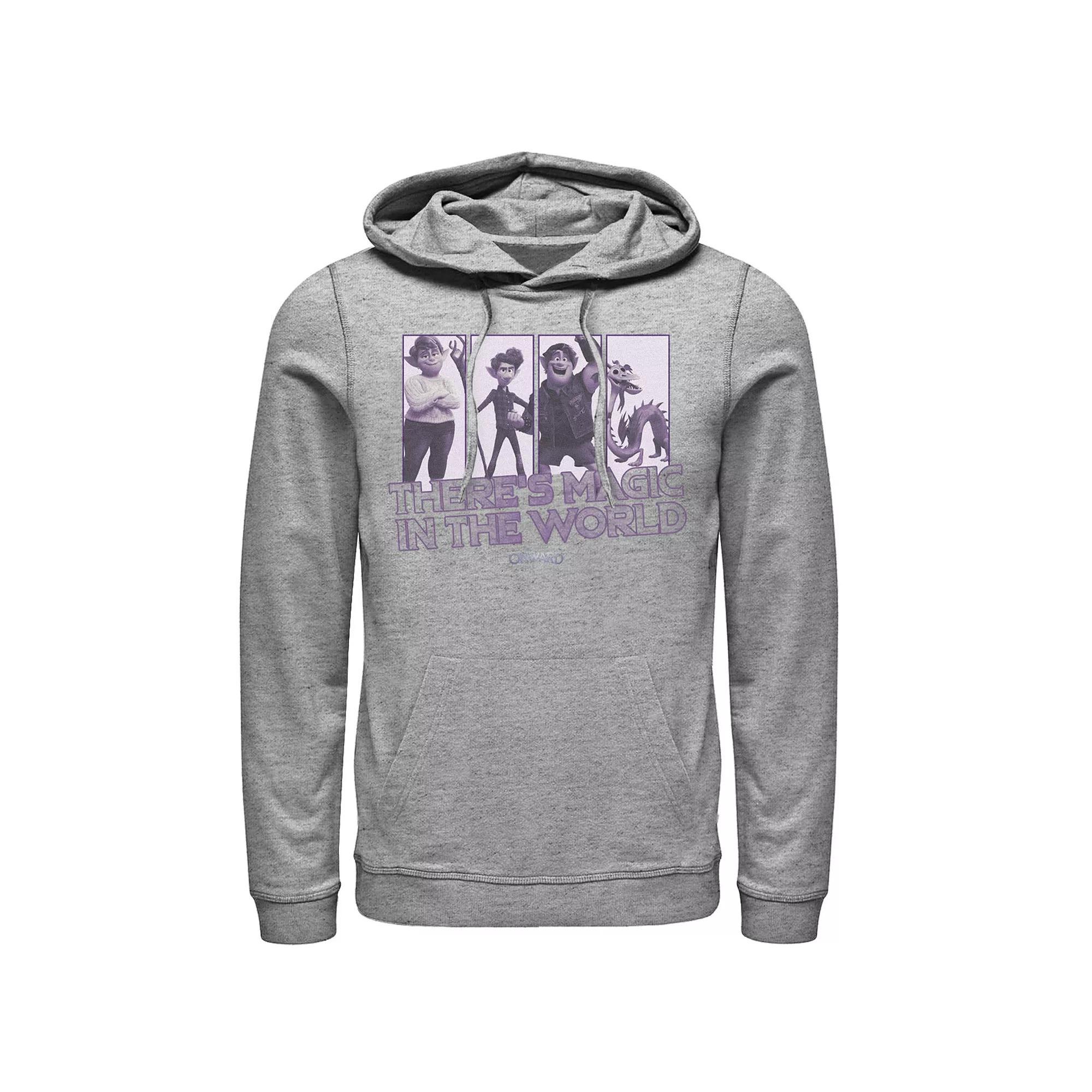 Disney / Pixar's Onward Men's Group Shot There's Magic In The World Hoodie, Size: 3XL, Athletic Grey Product Image