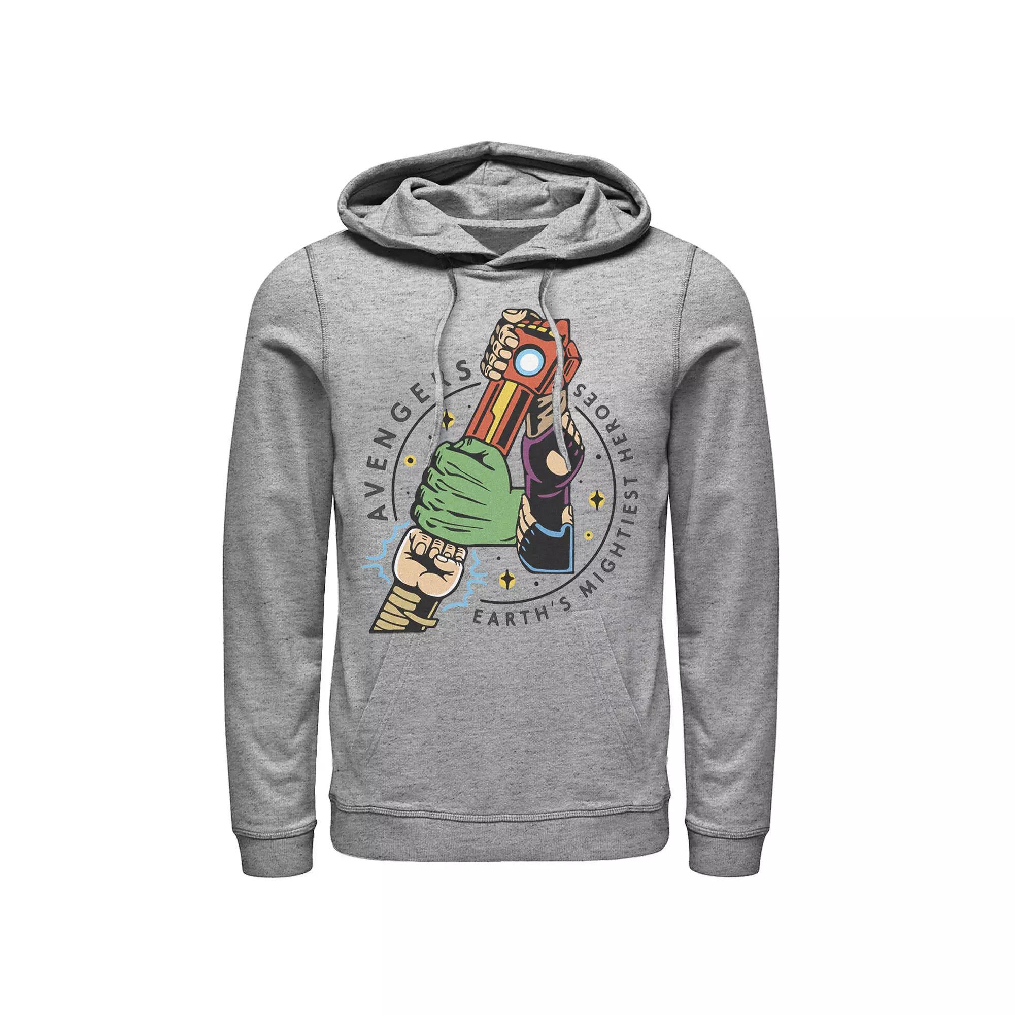 Disney's Mickey & Friends Classic Group Shot Men's Hoodie, Size: Small, Athletic Grey Product Image