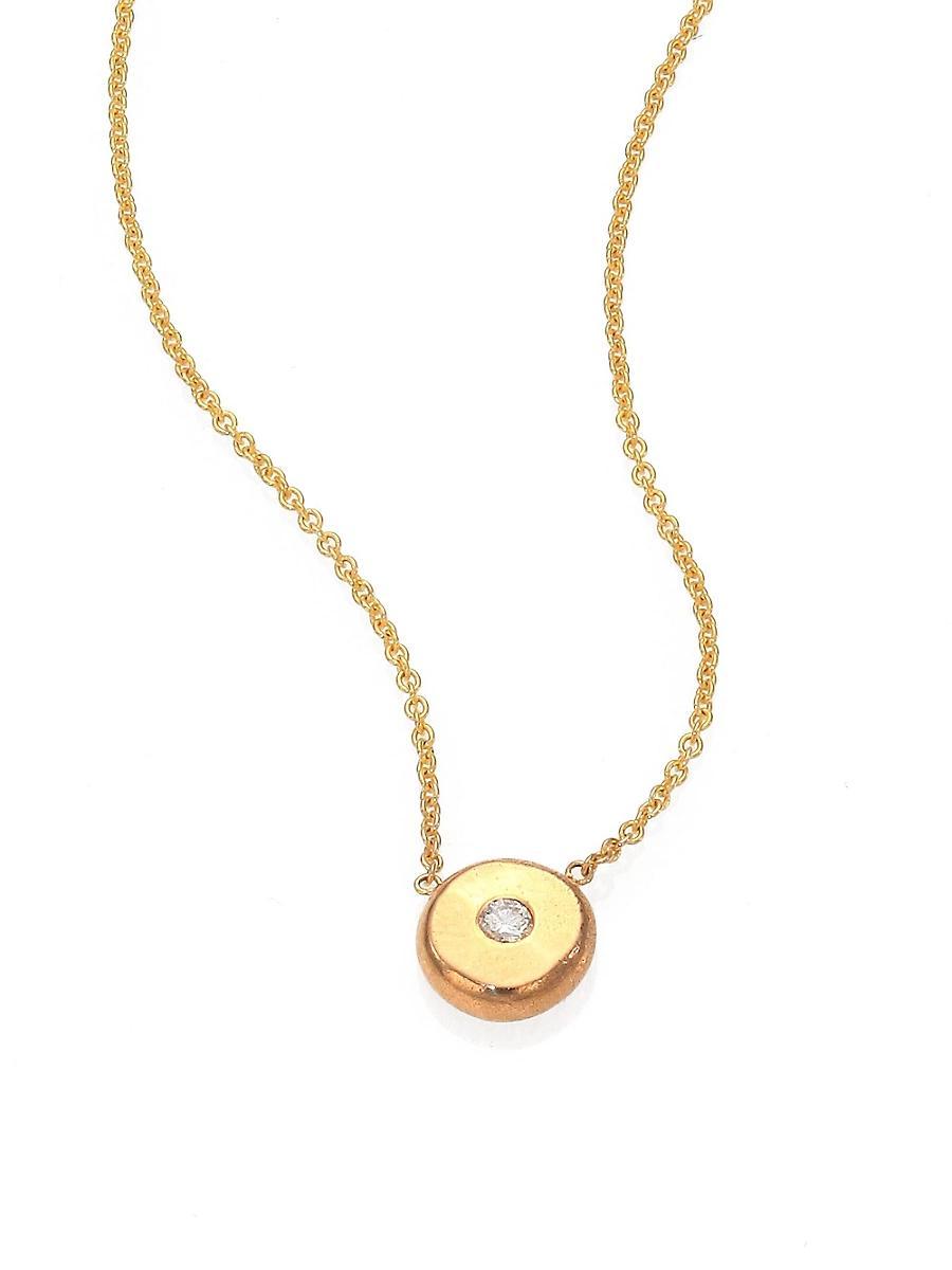 Womens Diamond & 14K Gold Pendant Necklace Product Image