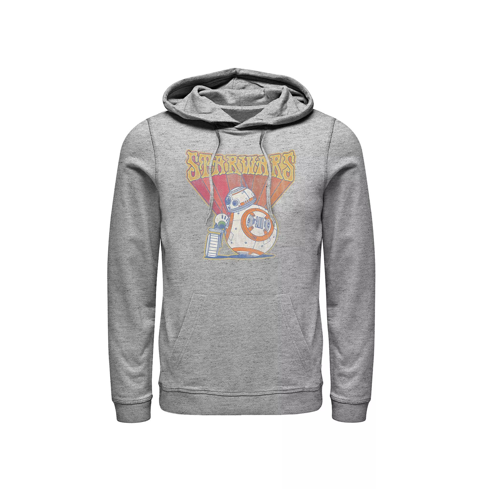 Men's Star Wars The Rise of Skywalker Groovy Droid Duo Pullover Hoodie, Size: Medium, Athletic Grey Product Image