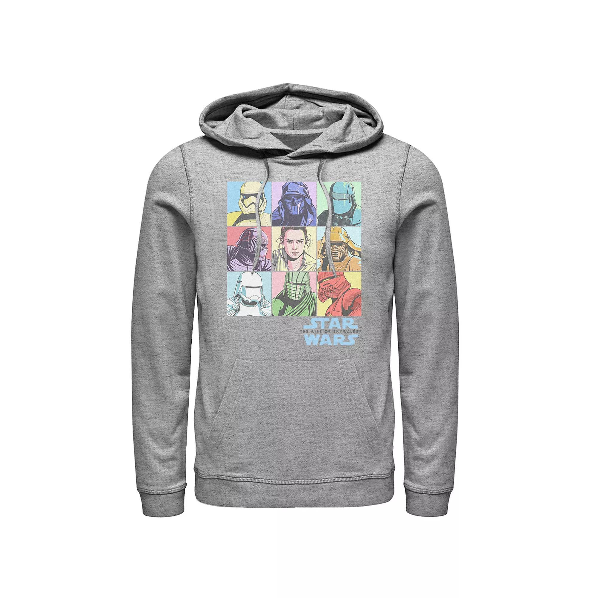 Men's Star Wars The Rise of Skywalker Character Box Pullover Hoodie, Size: 3XL, Athletic Grey Product Image