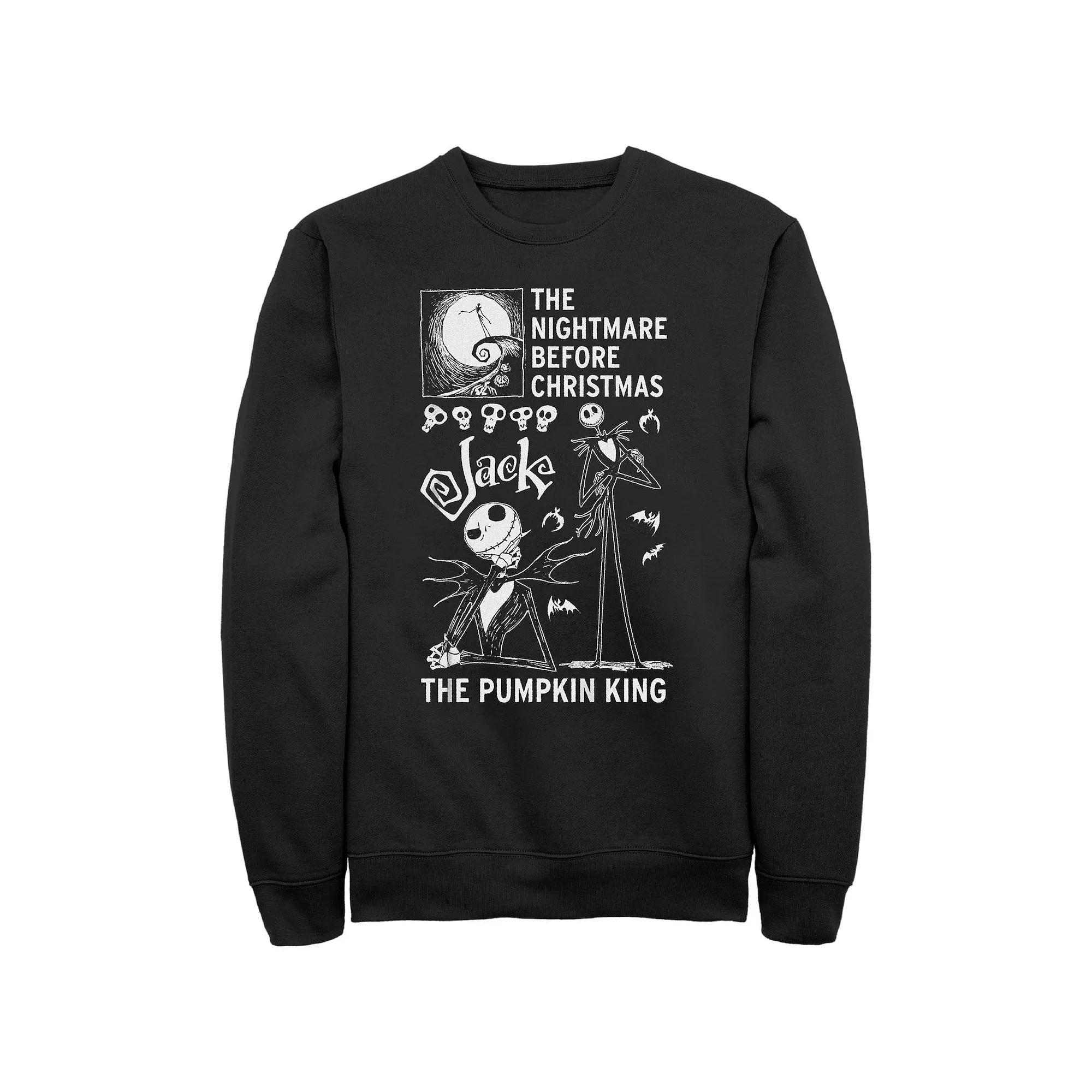Disney's The Nightmare Before Christmas Jack The Pumpkin King Men's Graphic Fleece, Size: XXL, Black Product Image