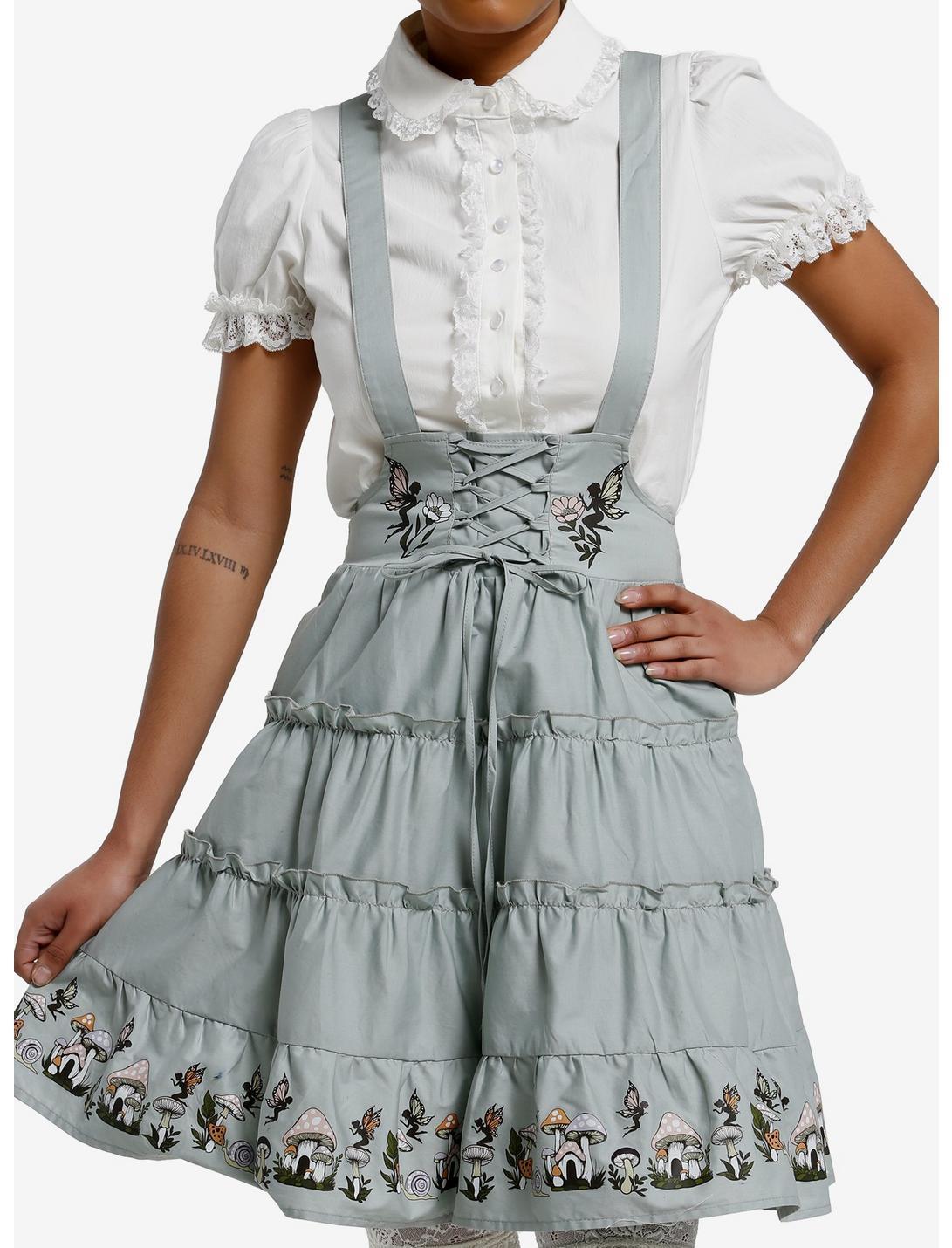 Thorn & Fable Mushroom Tiered Ruffle Skirtall Product Image