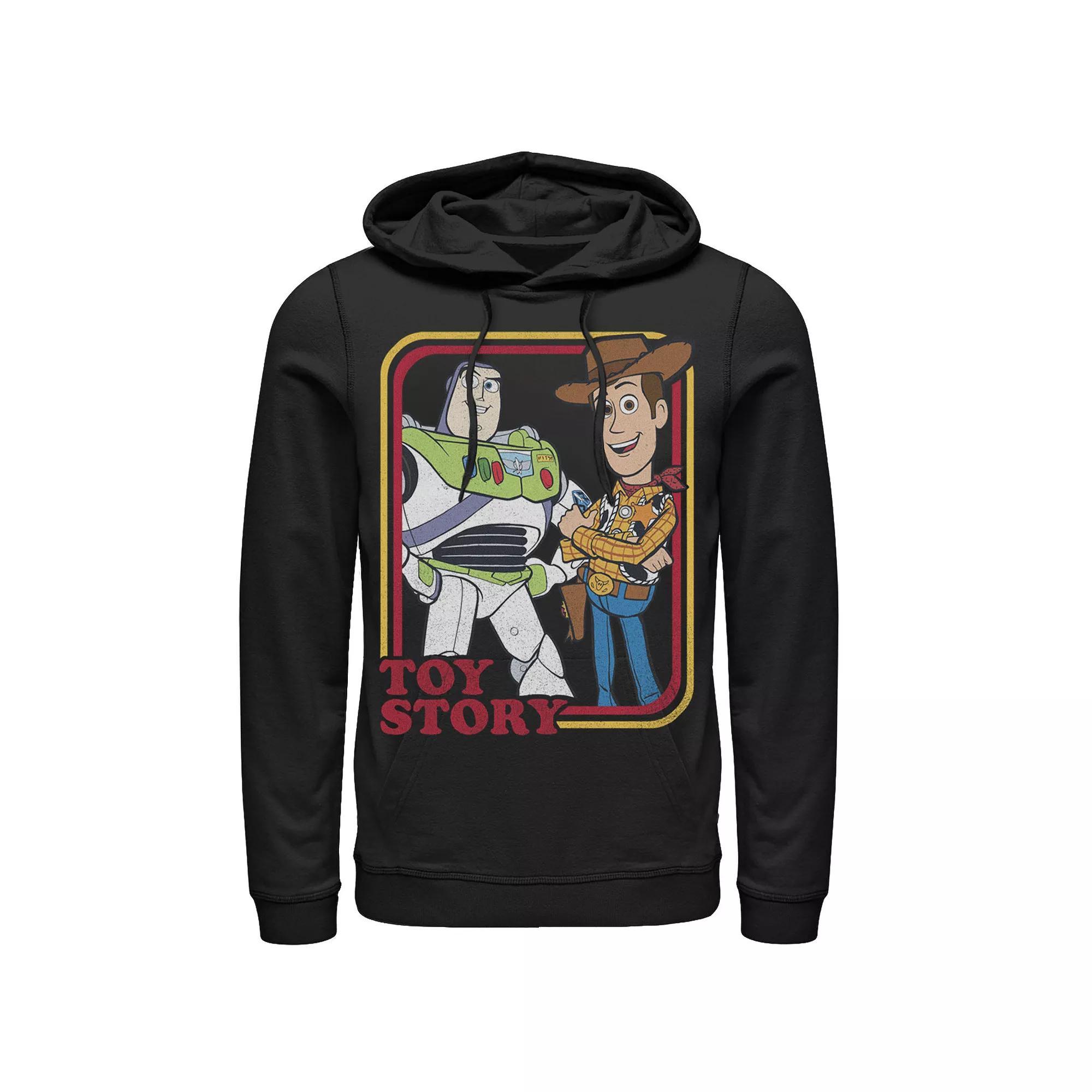 Disney / Pixar's Toy Story Buzz Lightyear & Woody Men's Buds Hoodie, Size: Medium, Black Product Image