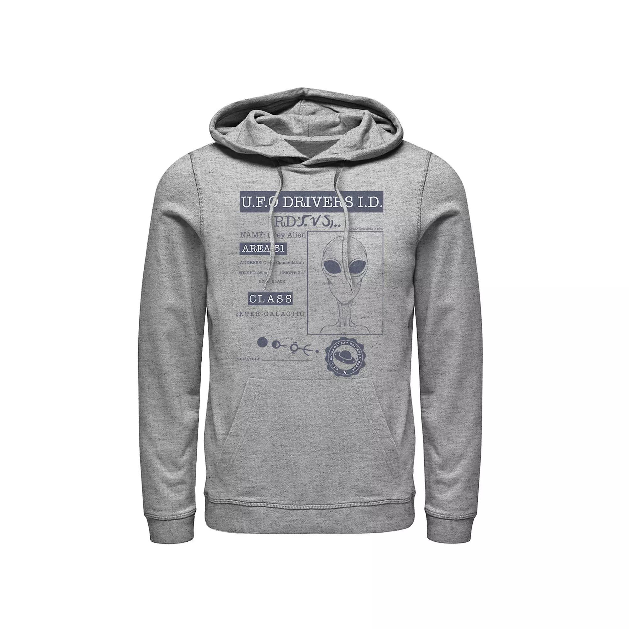 Mens Alien License Hoodie Athletic Grey Product Image