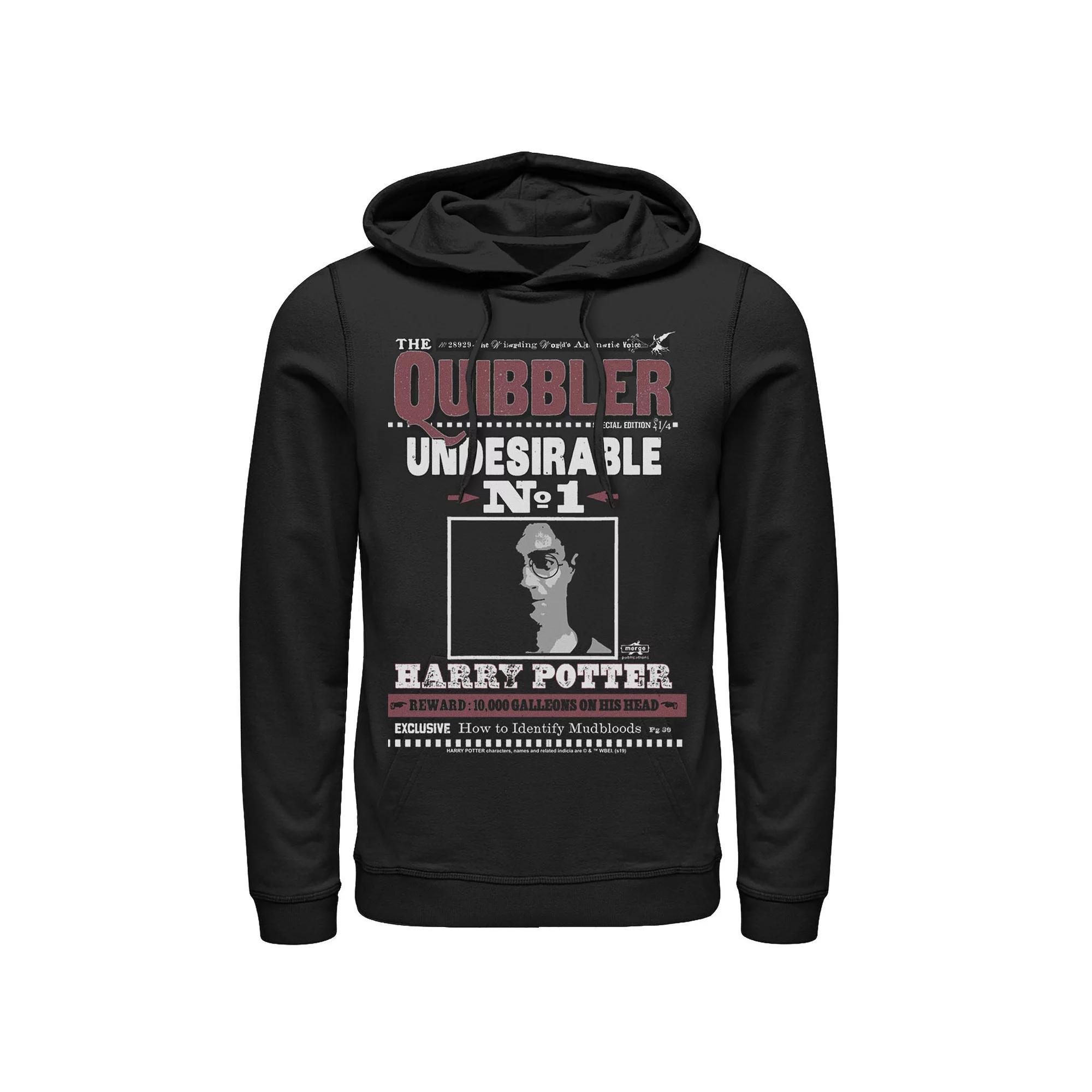 Men's Harry Potter The Quibbler Undesirable Number 1 Graphic Pullover Hoodie, Size: XXL, Black Product Image
