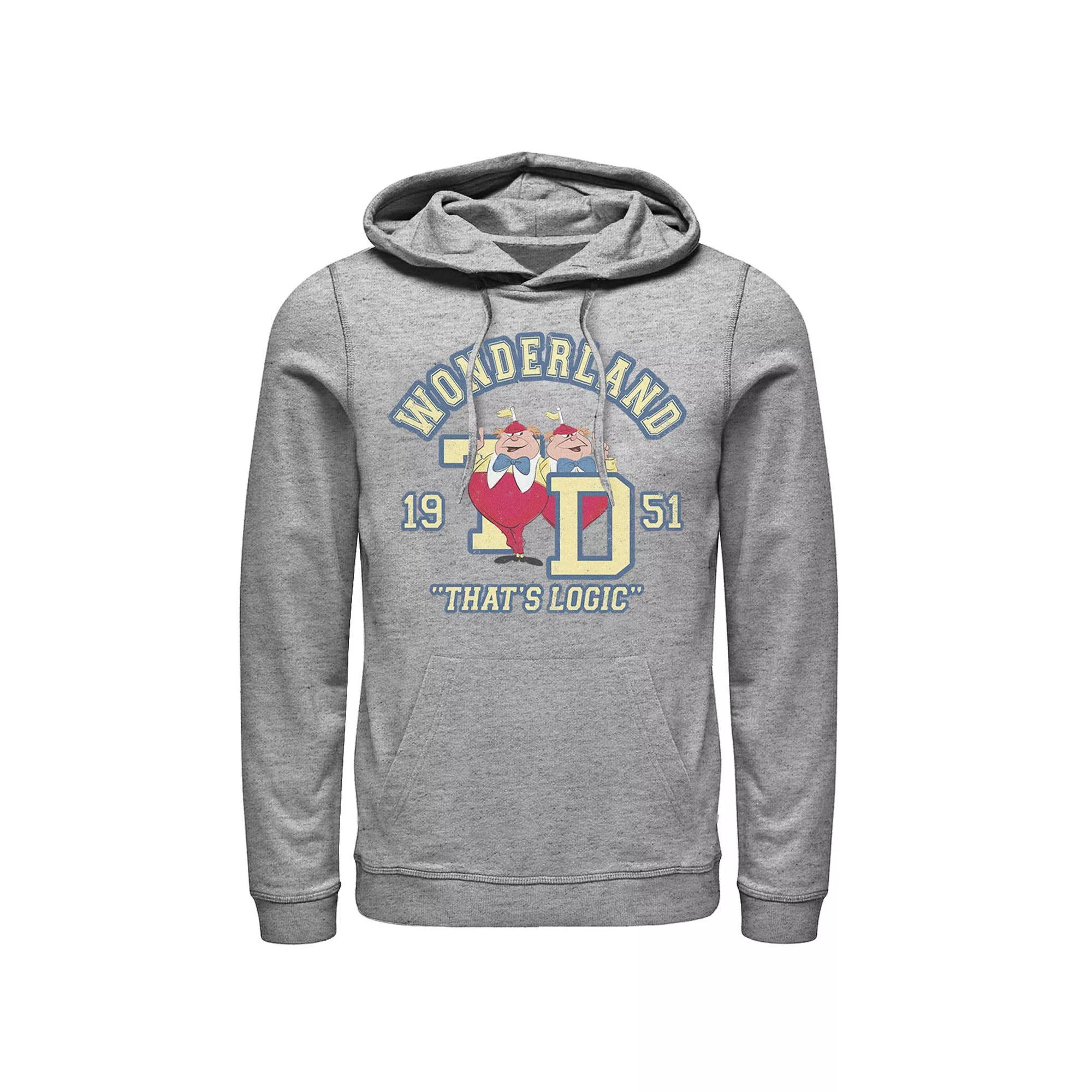 Disney's Alice In Wonderland Tweedledee Tweedledum Collegiate Men's Hoodie, Size: XL, Athletic Grey Product Image