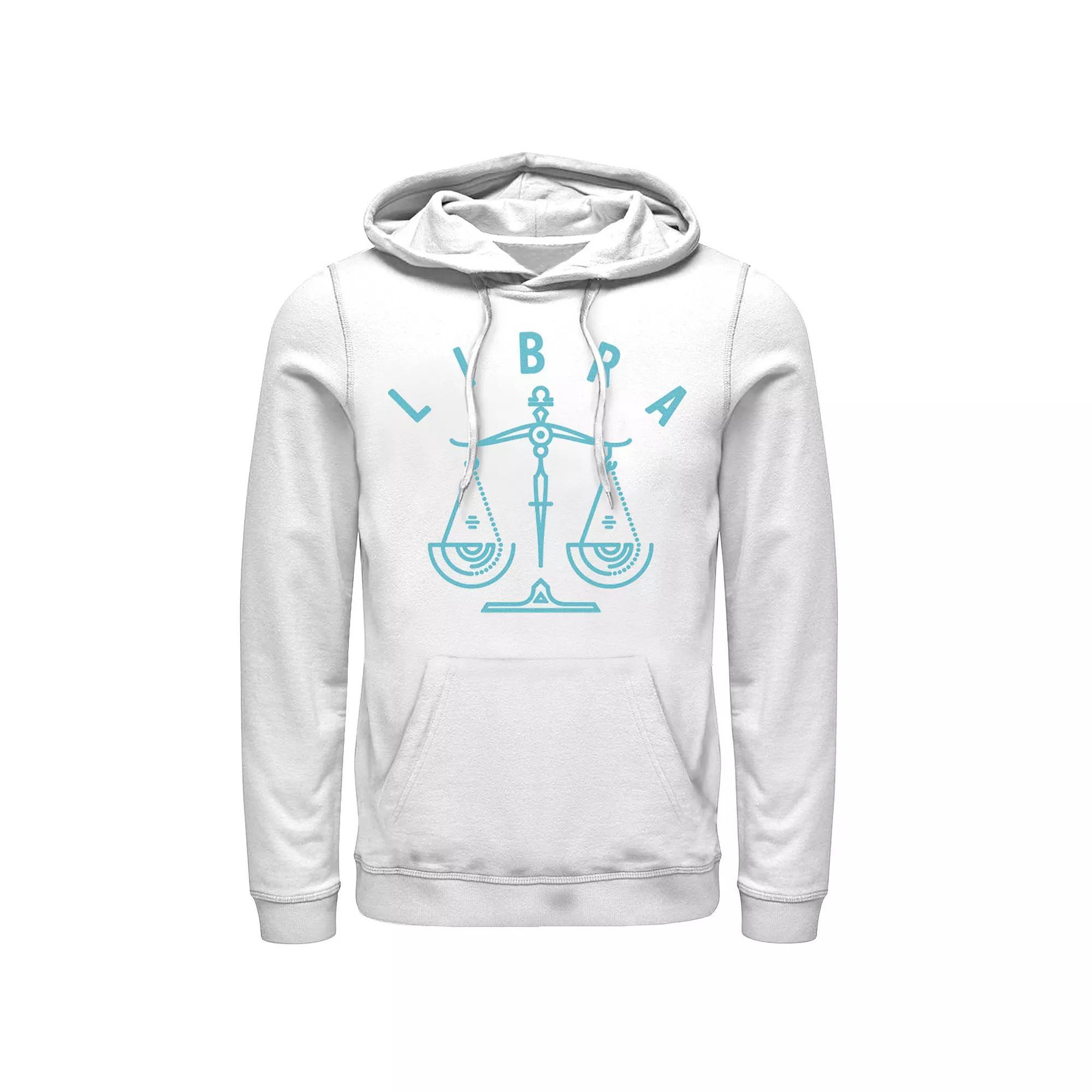 Men's Libra Scale White Ink Sketch Hoodie, Size: XXL Product Image