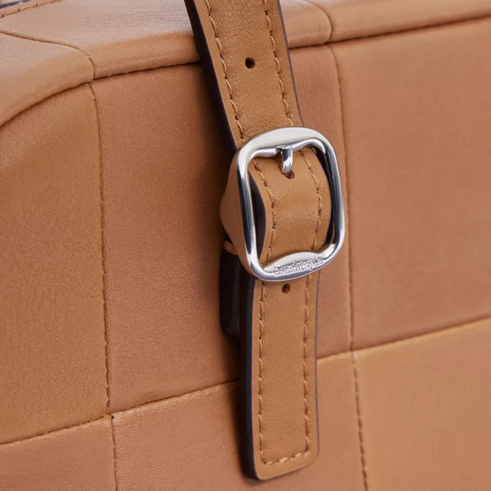 Alter/Ego Mini Satchel Bag In Checkerboard Upcrafted Leather With Crossbody Strap Product Image