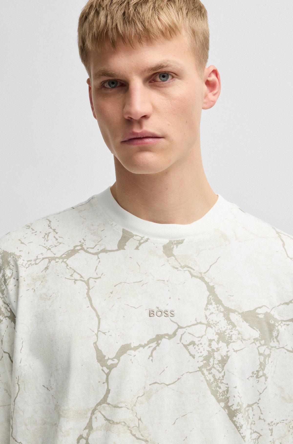 Cotton-jersey T-shirt with all-over print Product Image