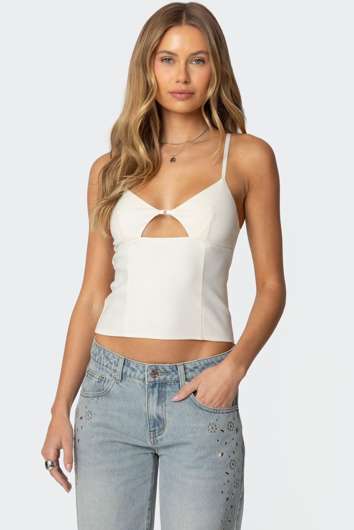 Liana Cut Out Tank Top Product Image