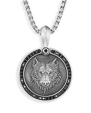 Mens Petrvs Wolf Amulet in Sterling Silver Product Image