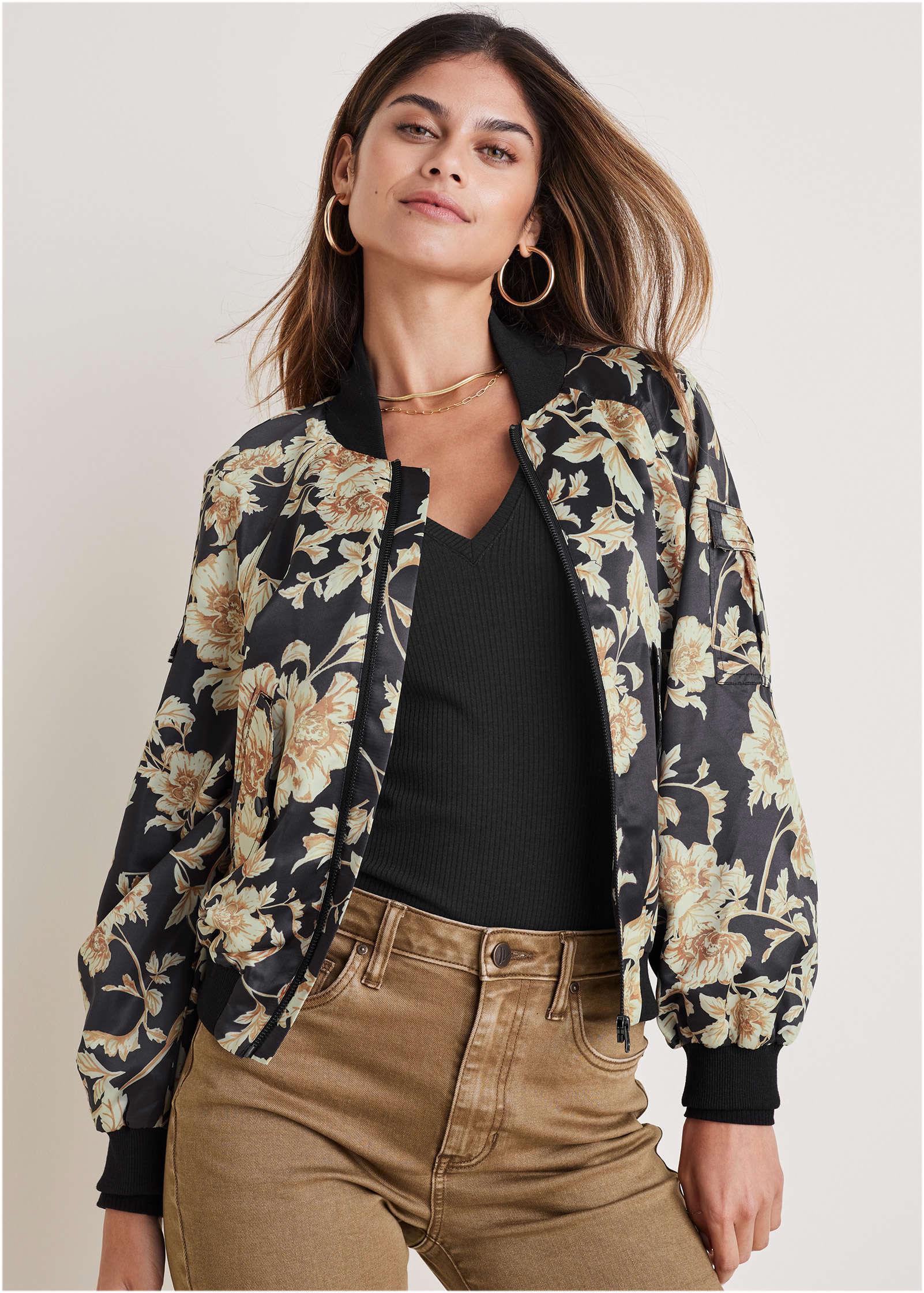 Matte Satin Bomber - Nouveau Roses Product Image