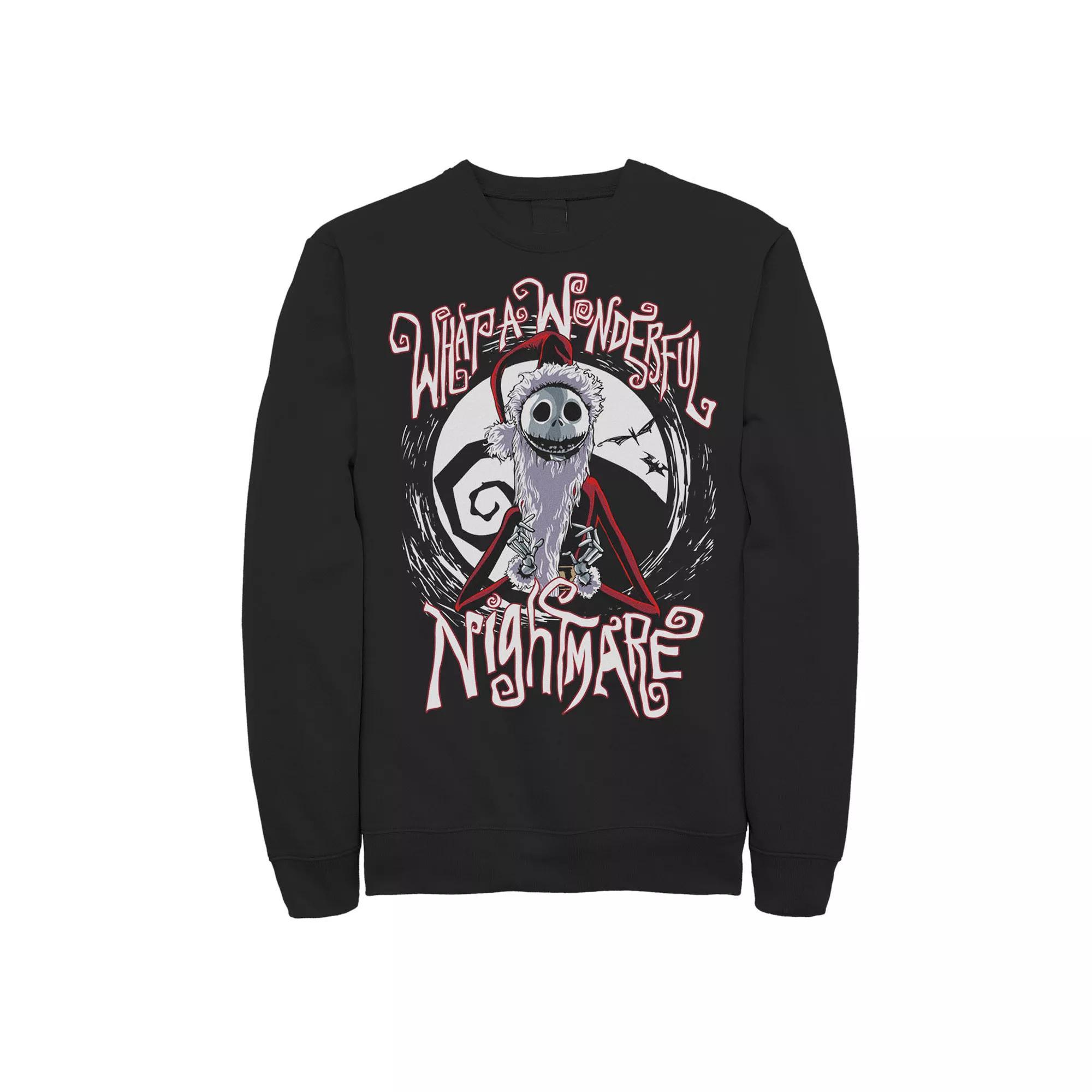 Disney's The Nightmare Before Christmas Jack Skellington Men's Santa Claus Sweatshirt, Size: Large, Black Product Image