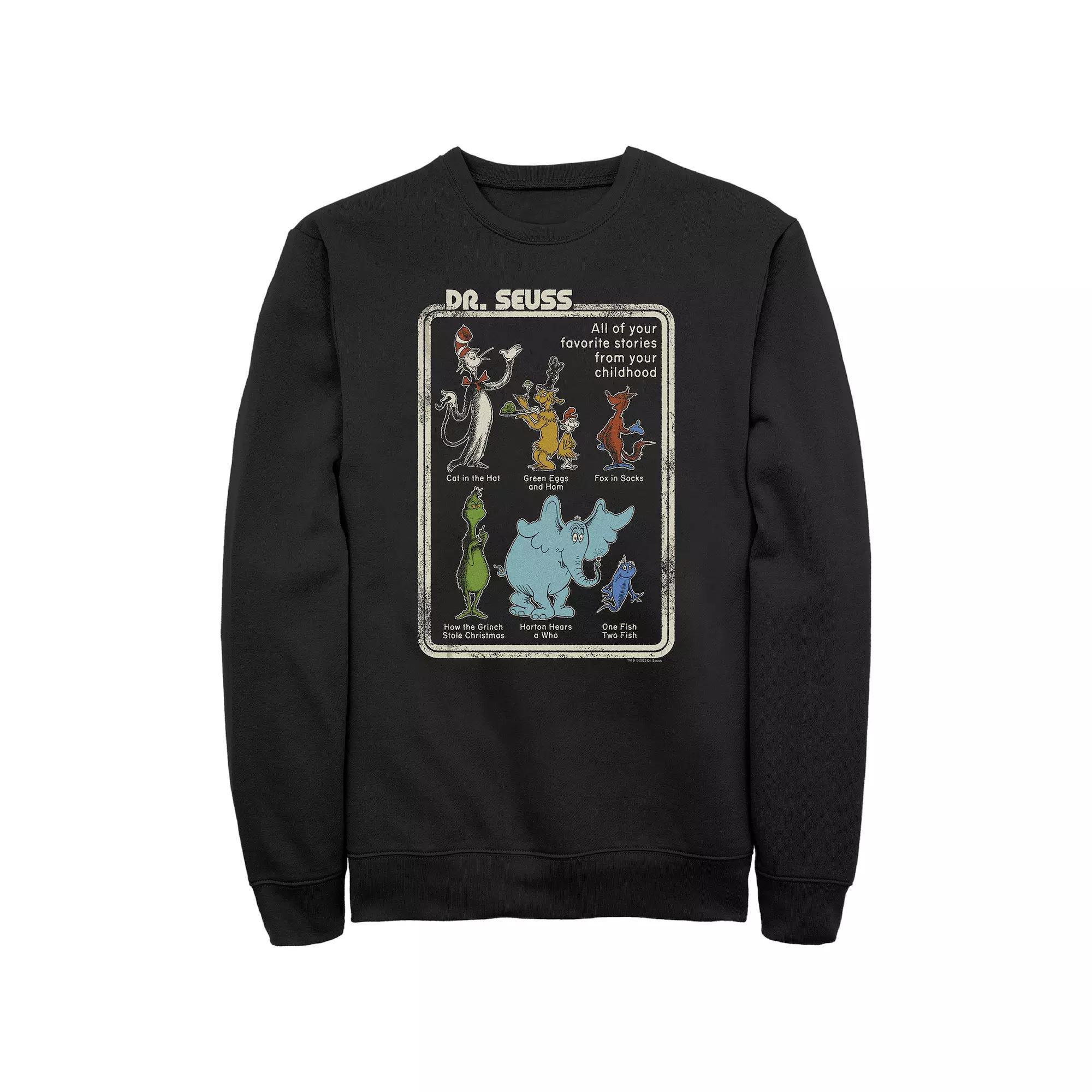 Men's Dr. Seuss Stories From Your Childhood Graphic Fleece, Size: XL, Black Product Image