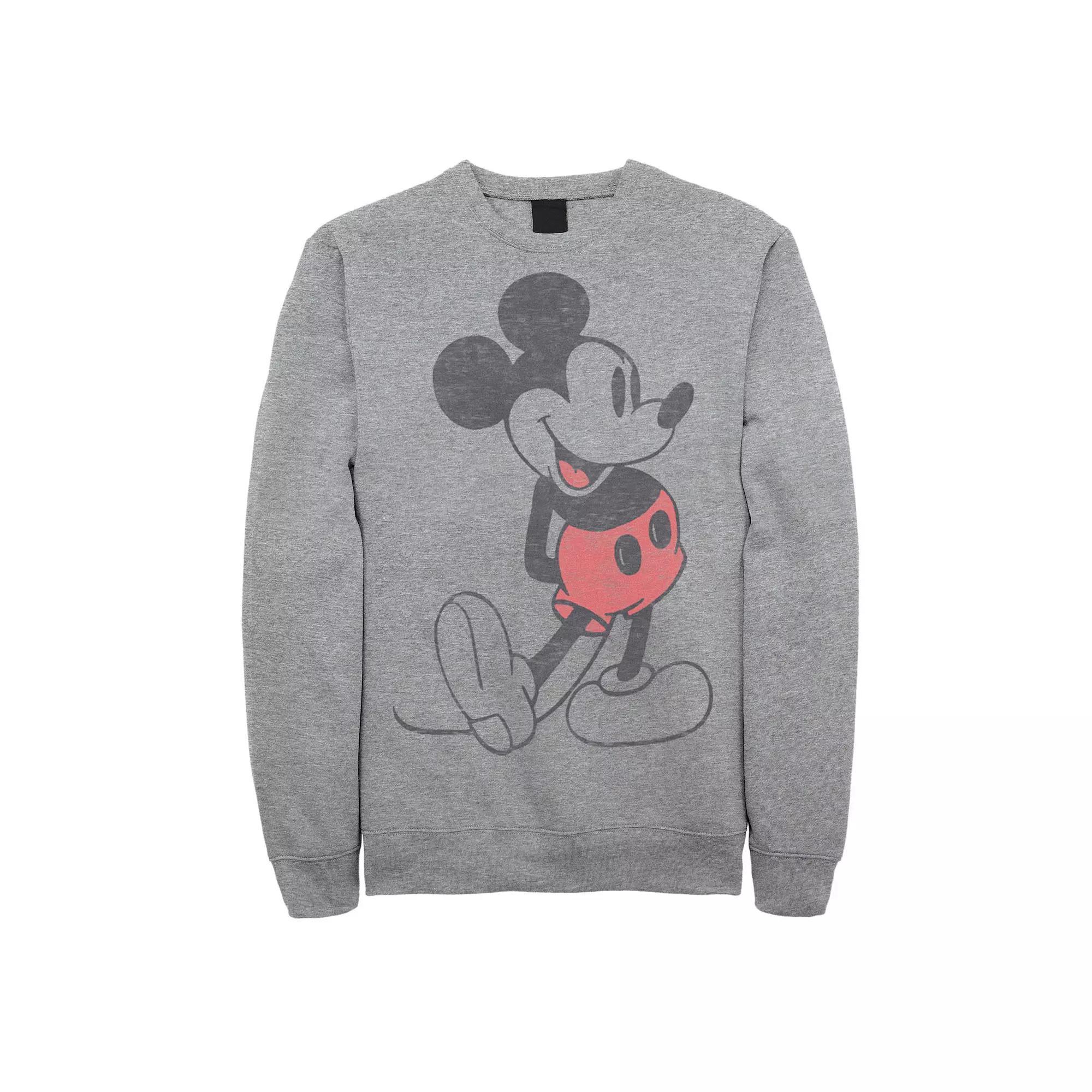 Disney's Big & Tall Mickey & Friends Mickey Mouse Vintage Portrait Fleece, Men's, Size: 3XB, Athletic Grey Product Image