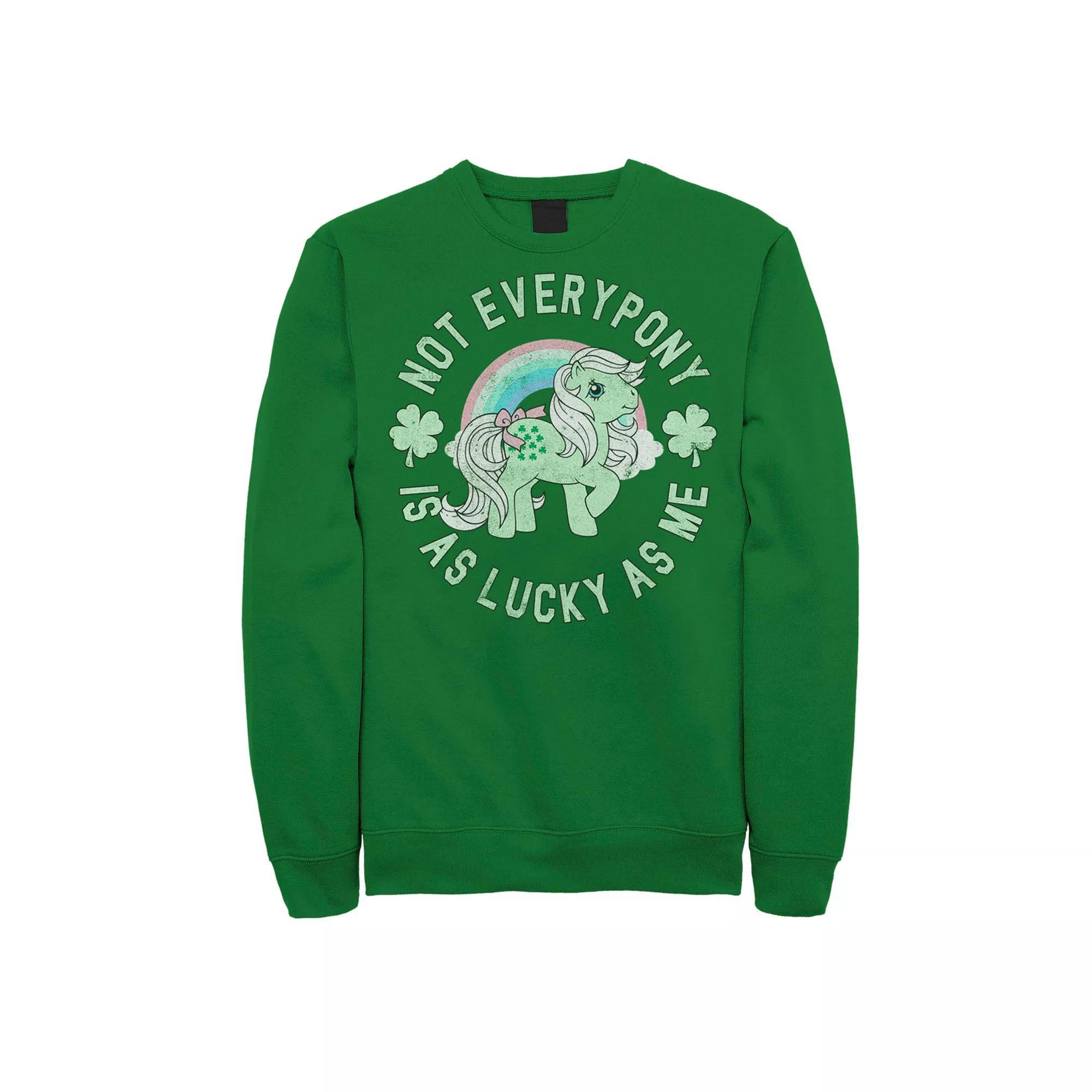 Men's My Little Pony Minty "Not Everypony Is As Lucky As Me" St. Patrick's Day Sweatshirt, Size: XXL, Kelly Product Image
