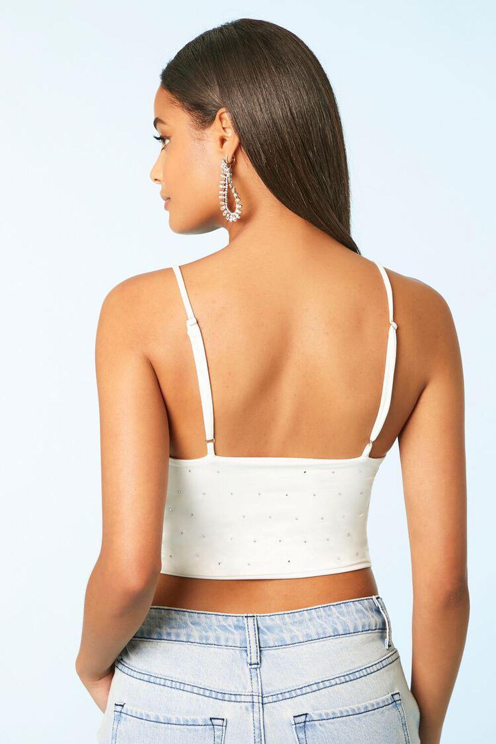 Rhinestone Cropped Cami | Forever 21 Product Image