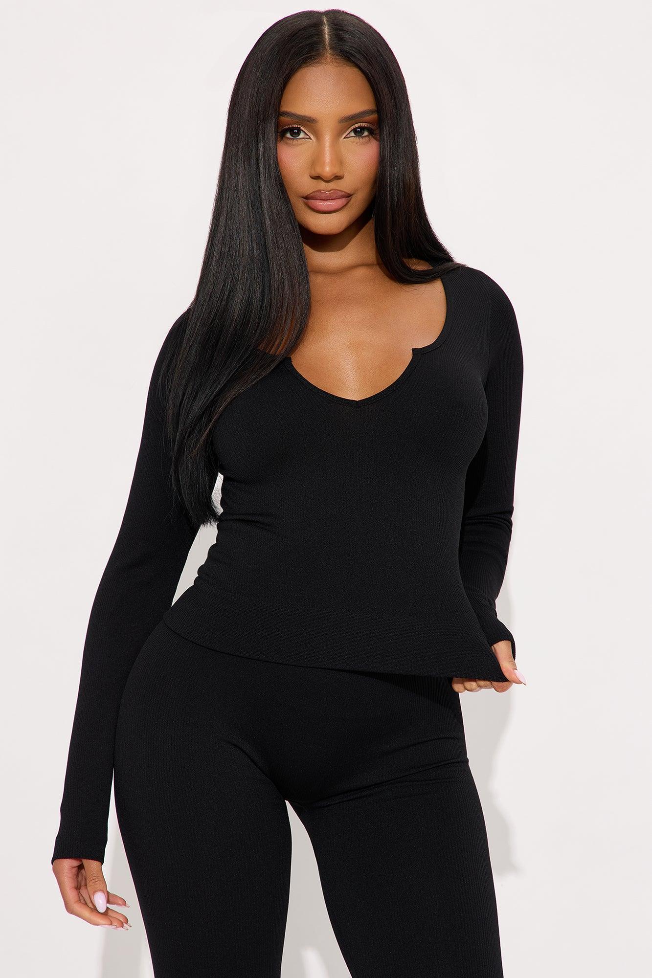 Mark My Words Seamless Legging Pant Set - Black Product Image