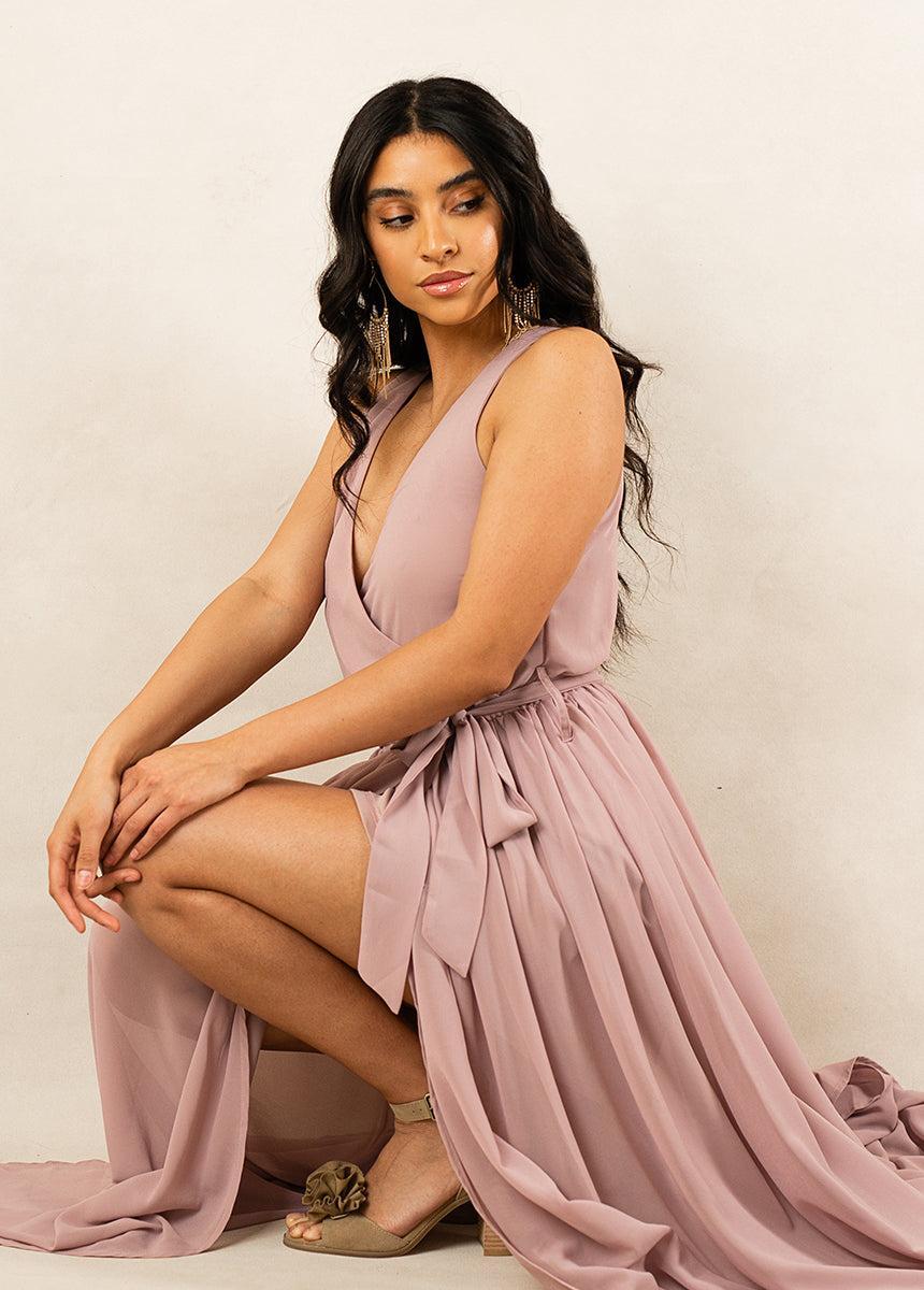 Miriam Bridesmaid Dress in Woodrose Female Product Image
