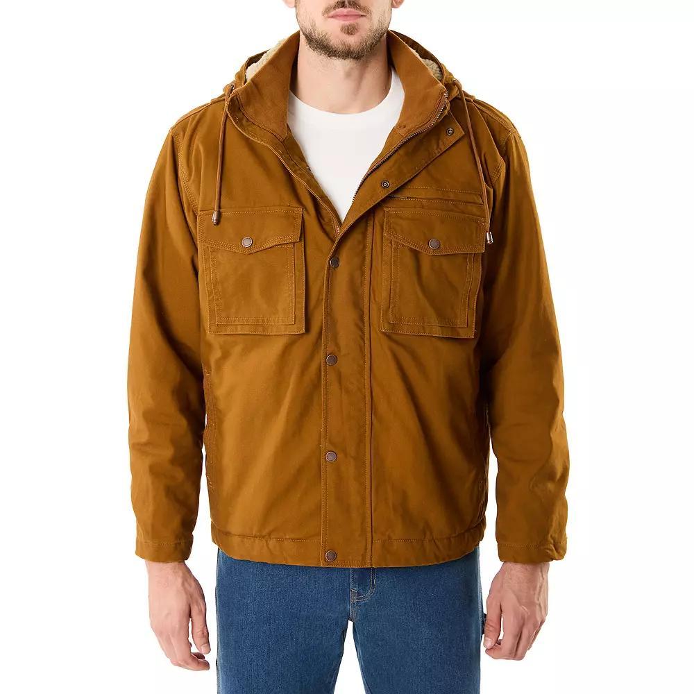 Smith's Workwear Sherpa-Lined Duck Canvas Hooded Work Jacket, Men's, Size: XXL, Brown Product Image