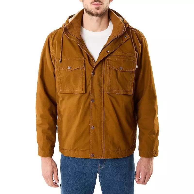 Smith's Workwear Sherpa-Lined Duck Canvas Hooded Work Jacket, Men's, Size: XXL, Brown Product Image