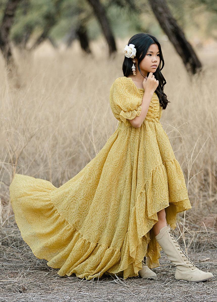 Shwaney Impact Dress in Citron Girls Product Image