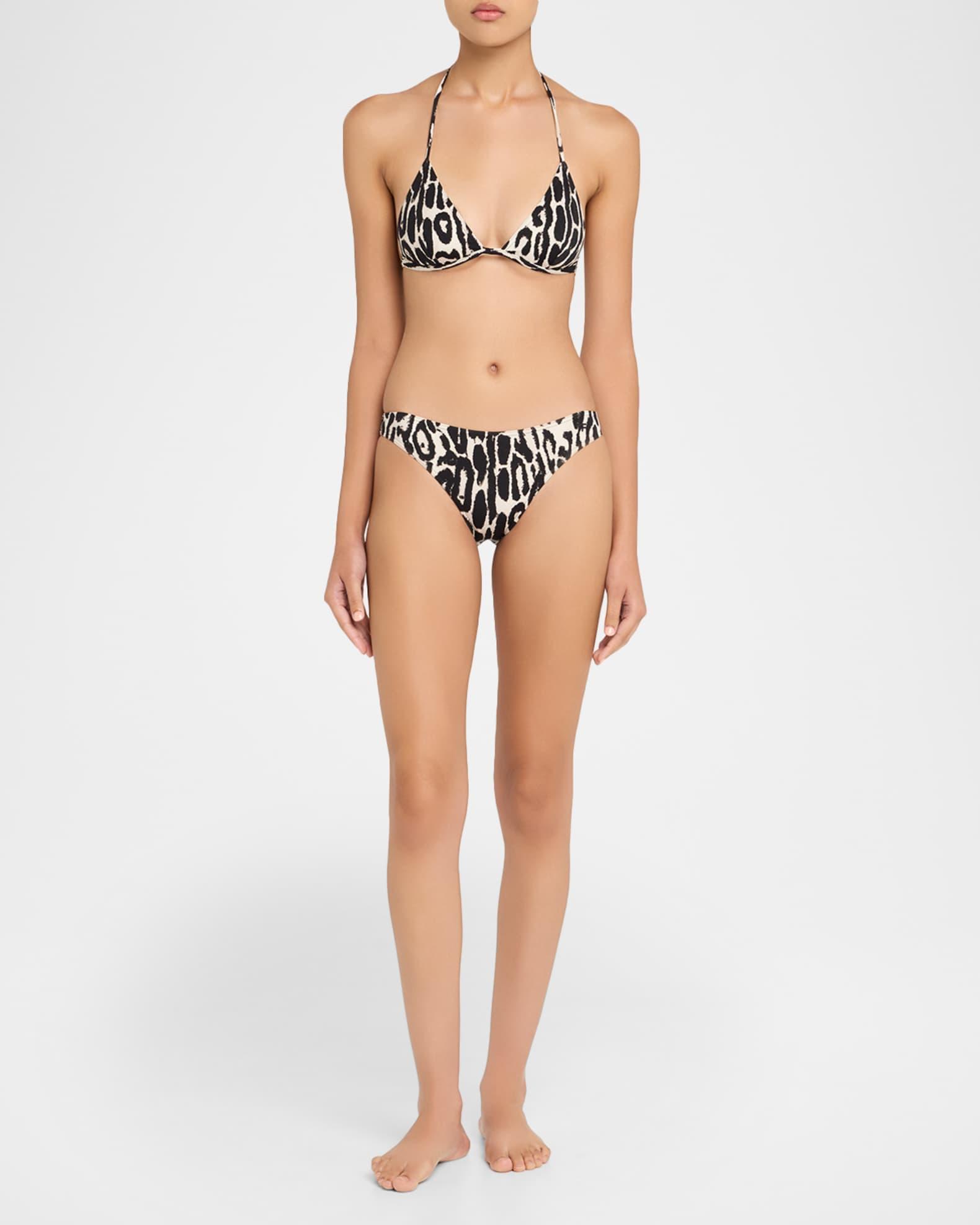 Ocelot Print Jersey Triangle Bikini Product Image