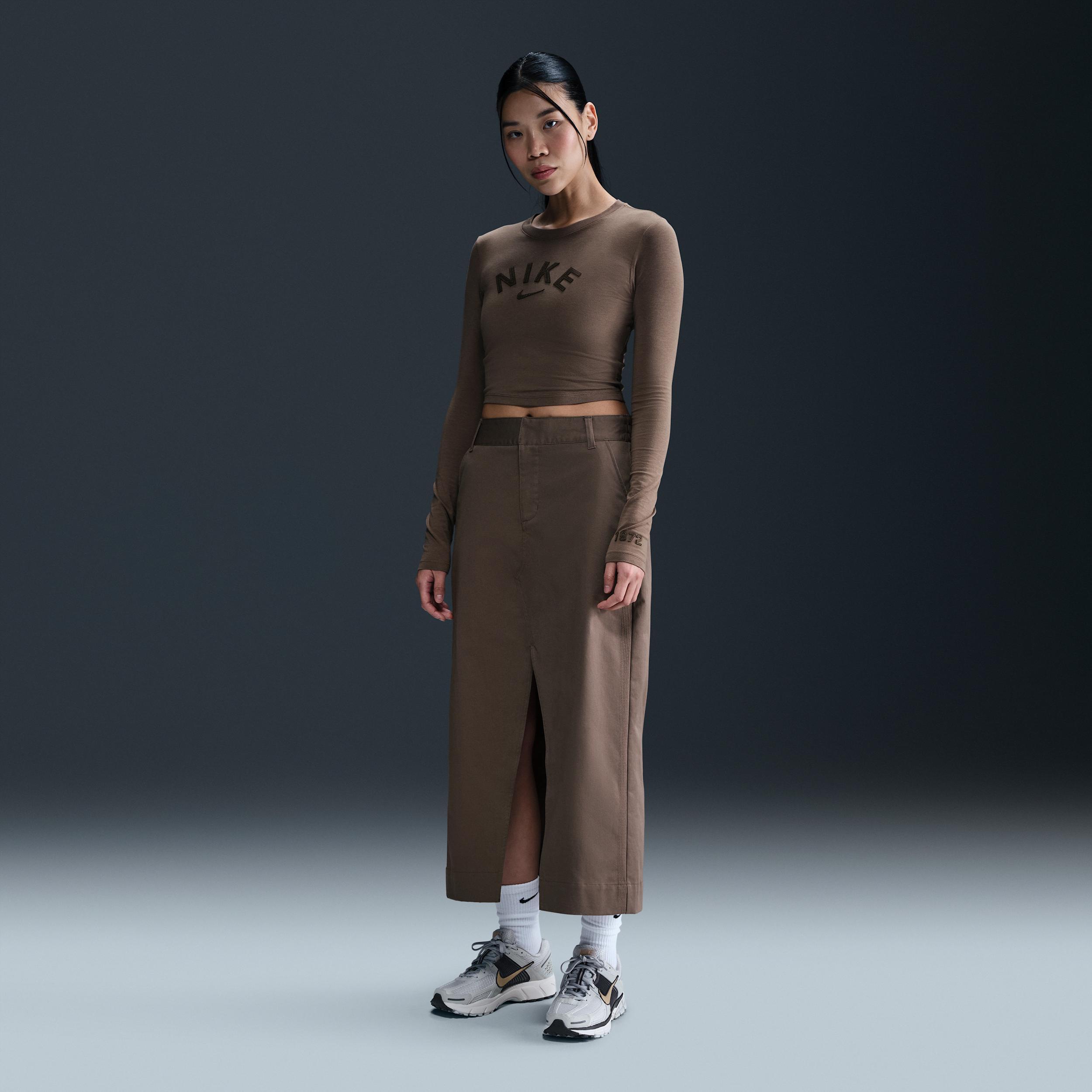Women's Nike Sportswear Chill Knit Slim Cropped T-Shirt Product Image