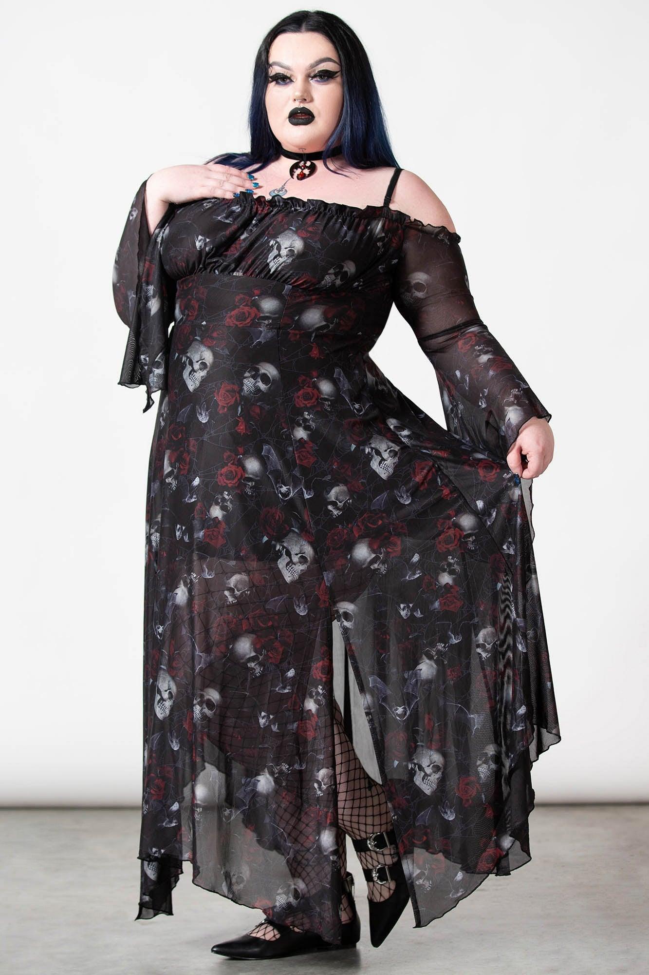 Mystic Meadow Mesh Maxi Dress Female Product Image