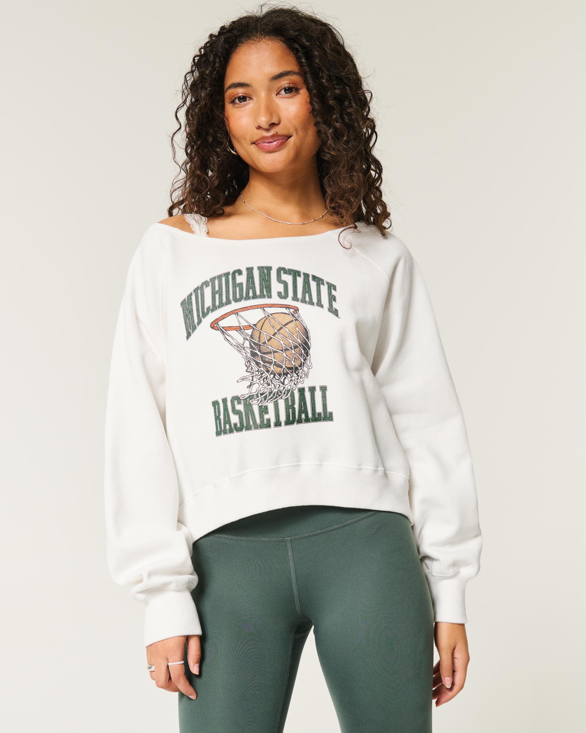 Easy Off-the-Shoulder NYC Graphic Sweatshirt Product Image