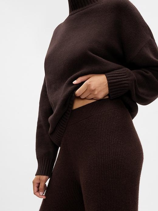 CashSoft Shaker-Stitch Sweater Pants Product Image