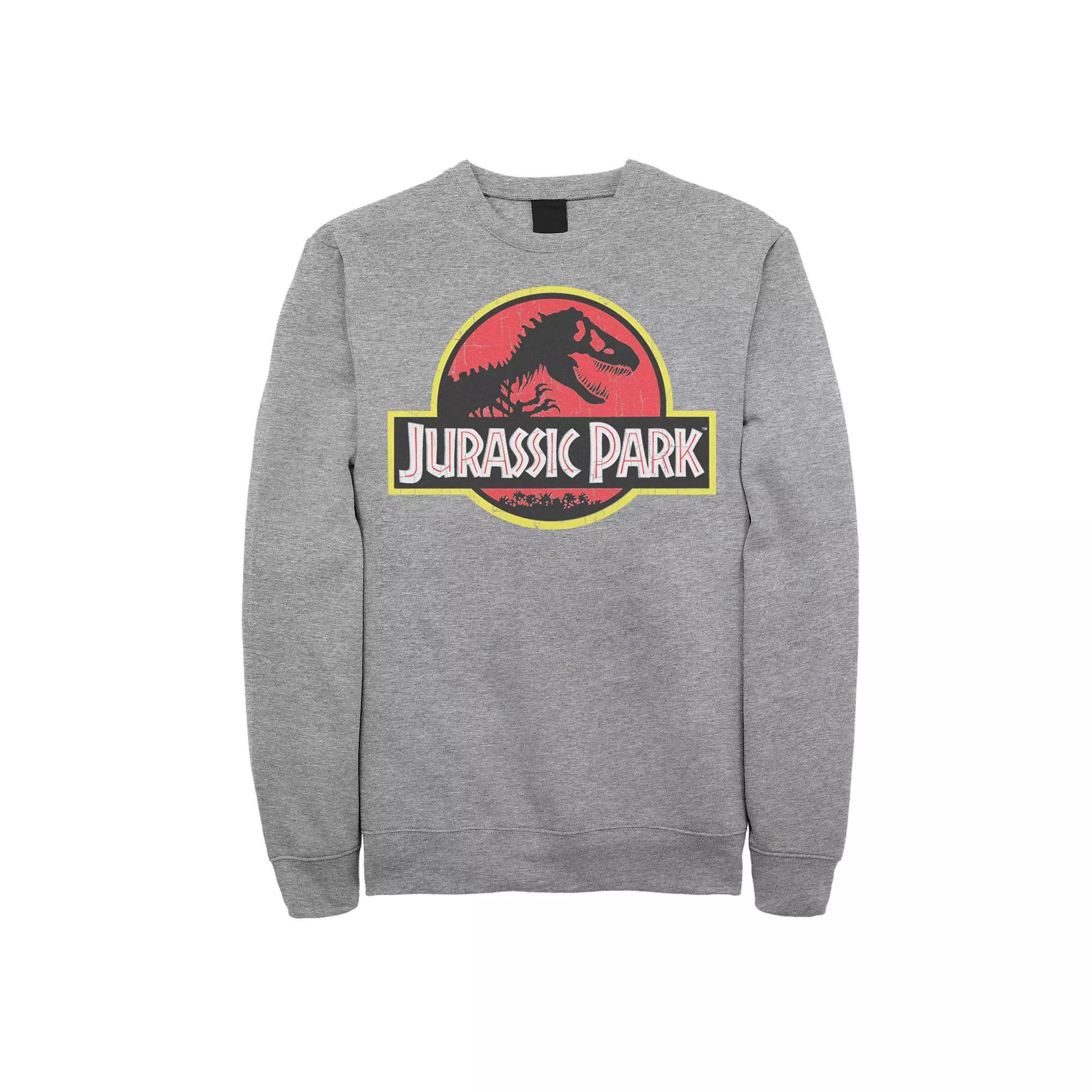 Men's Jurassic Park Rap Attack Sweatshirt, Size: Small, Athletic Grey Product Image