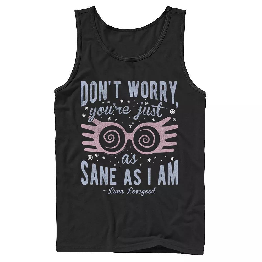 Mens Harry Potter Luna You're Just As Sane As I Am Quote Tank Top, Men's, Size: XL, Black Product Image