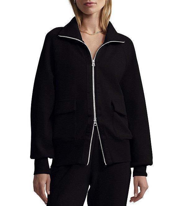 Varley Roxbury DoubleSoft® Stand Collar Raglan Long Sleeve Zip Through Sweat Jacket Product Image